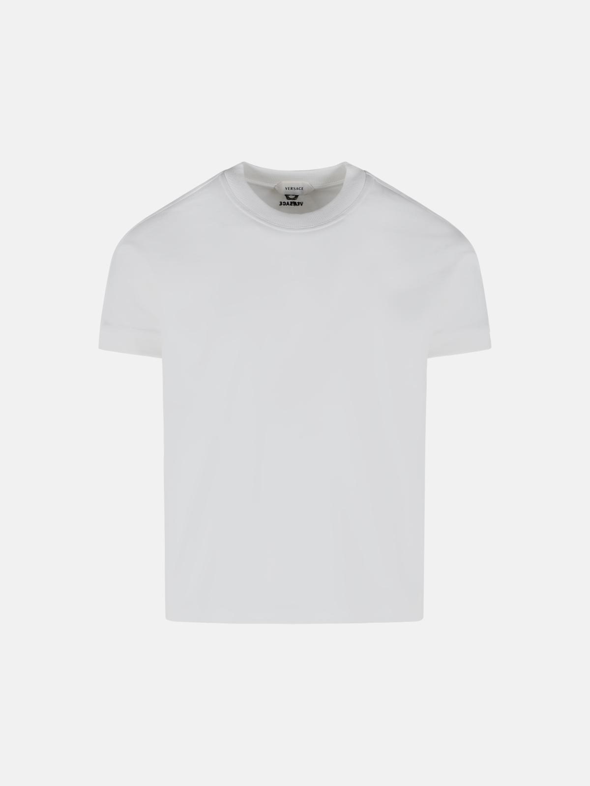 VERSACE White Stretch Cotton T-Shirt　VERSACE ホワイト ストレッチ コットン T シャツ VERSACE