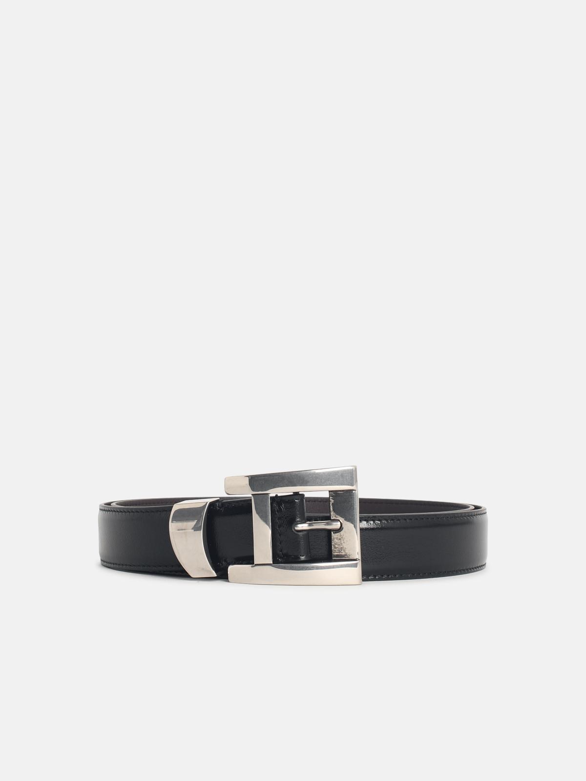 VERSACE VERSACE Black Leather Belt　VERSACE ブラック レザー ベルト