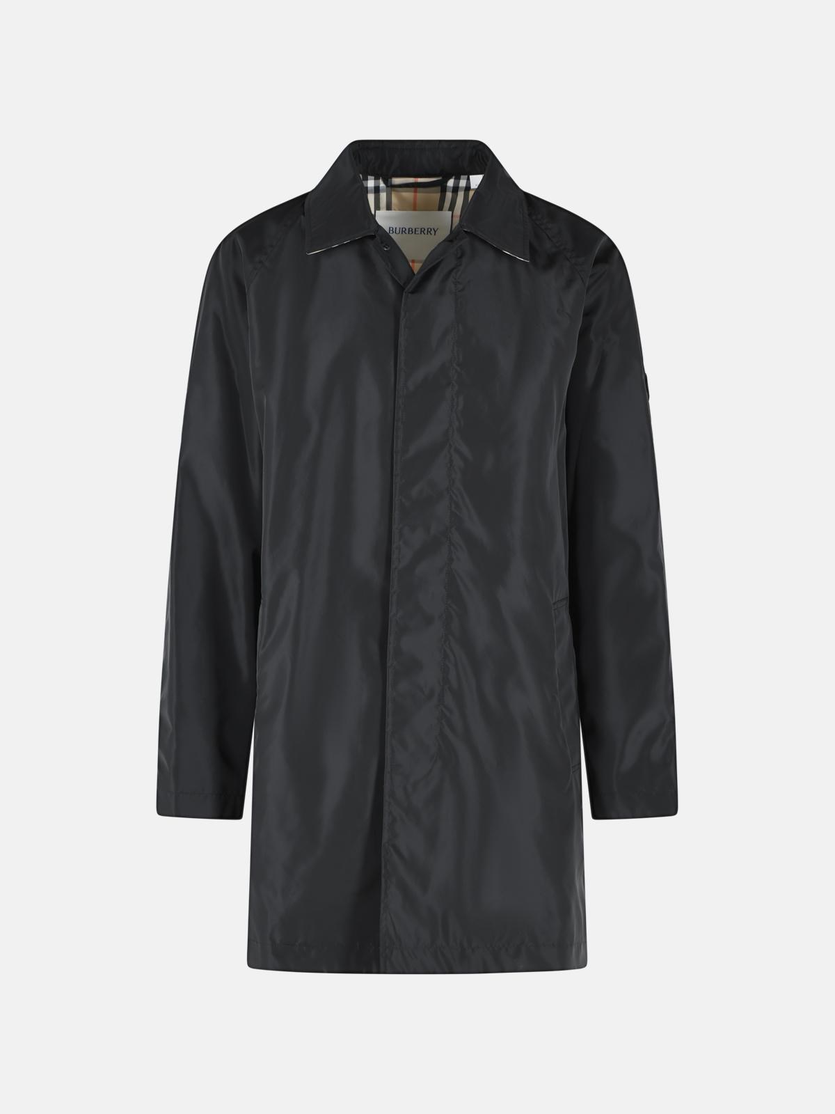 Burberry BURBERRY 'Ridgewood' Black Nylon Car Coat　バーバリー「リッジウッド」ブラック ナイロン カー コート
