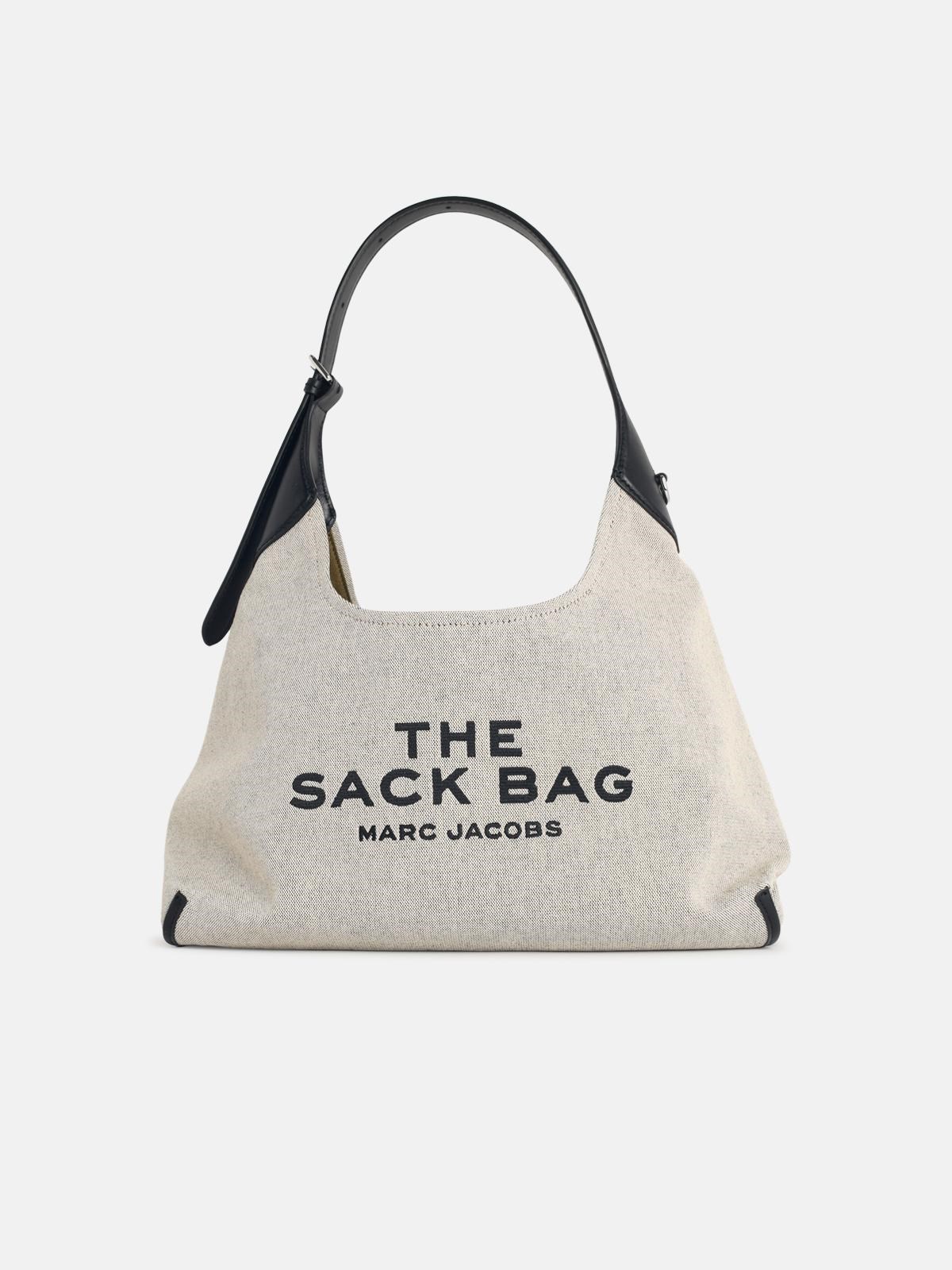 MARC JACOBS ' The Sack' Ivory And Black Cotton Bag　MARC JACOBS ザ サック アイボリーとブラックのコットン バッグ MARC