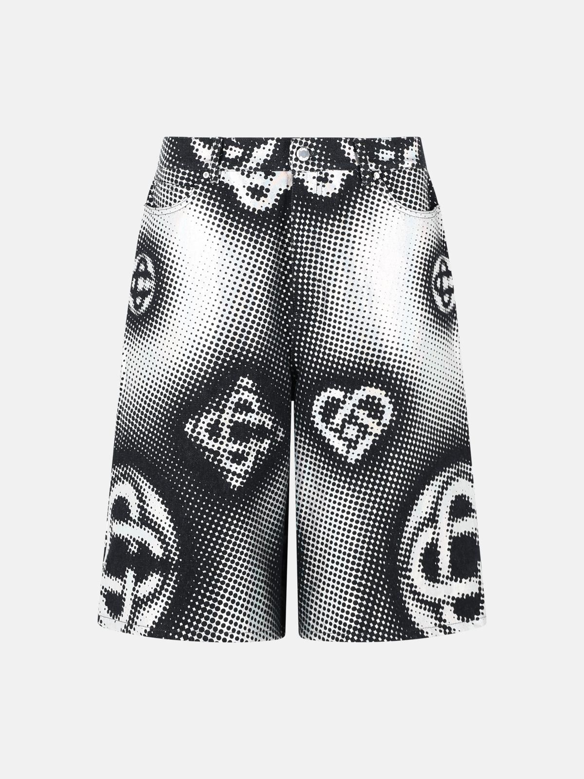 CASABLANCA 'Perlescent' Navy Cotton Bermuda Shorts　カサブランカ Perlescent ネイビー コットン バミューダ ショーツ CASABLANCA