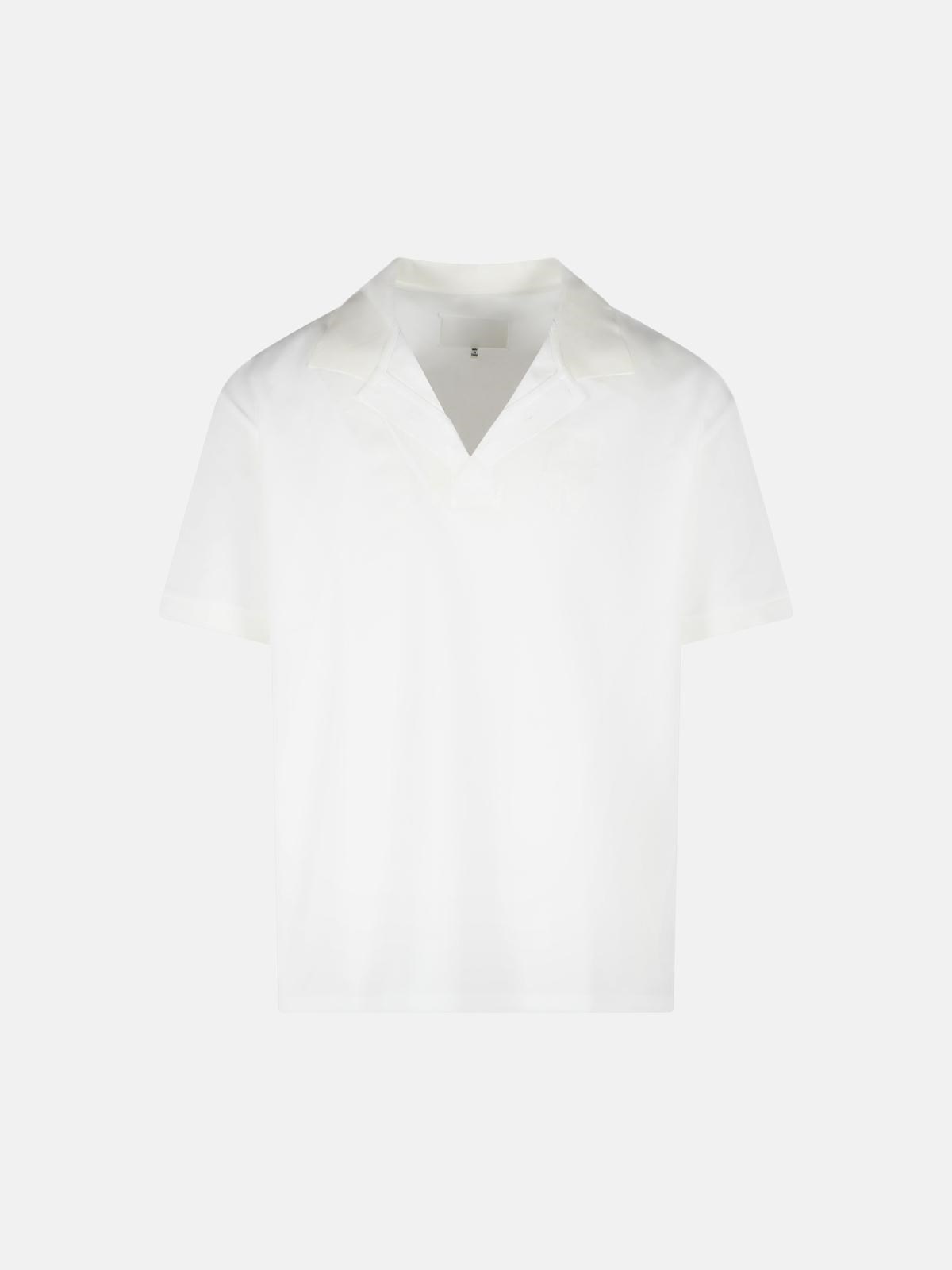 MAISON MARGIELA White Cotton Polo Shirt　MAISON MARGIELA ホワイト コットン ポロシャツ MAISON