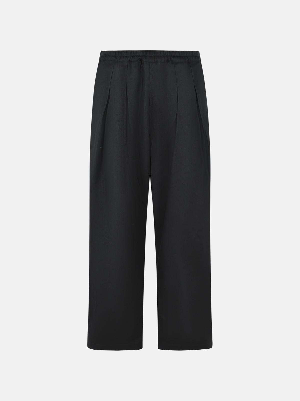 MAISON MARGIELA Black Polyester And Cotton Pants　MAISON MARGIELA ブラック ポリエステル & コットン パンツ MAISON