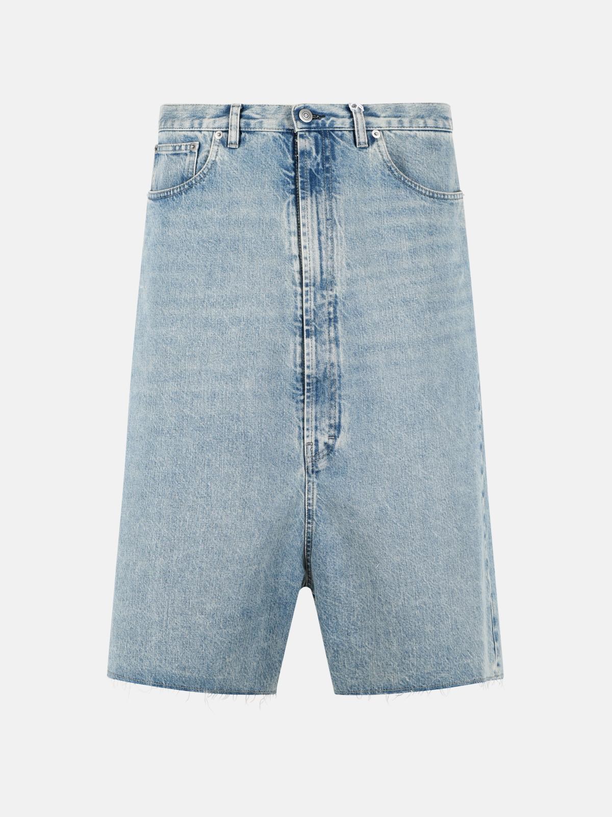 MAISON MARGIELA Light Blue Cotton Bermuda Shorts　MAISON MARGIELA ライトブルー コットン バミューダ ショーツ MAISON