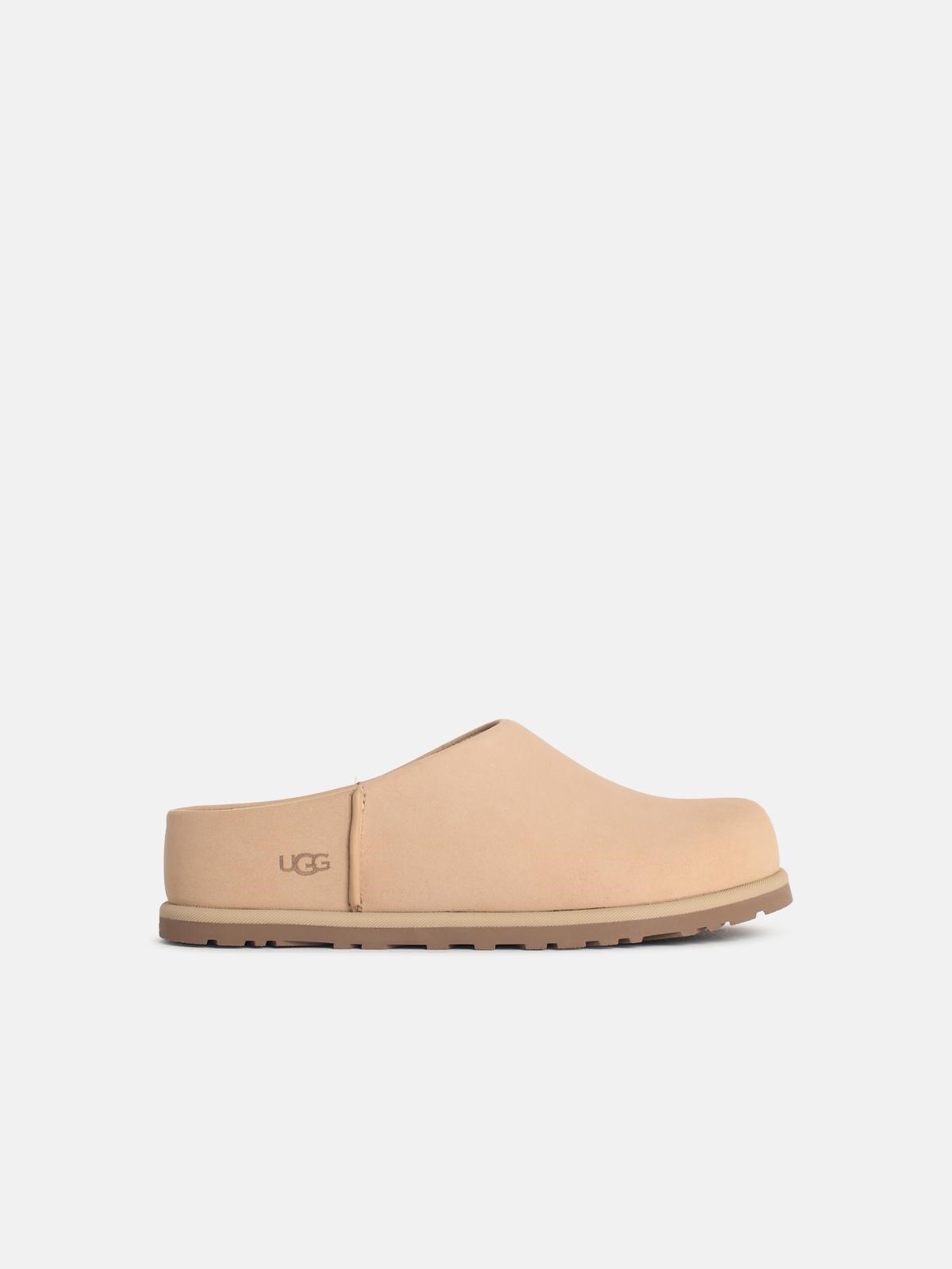 UGG 'Otzo' Beige Nubuck Sabots