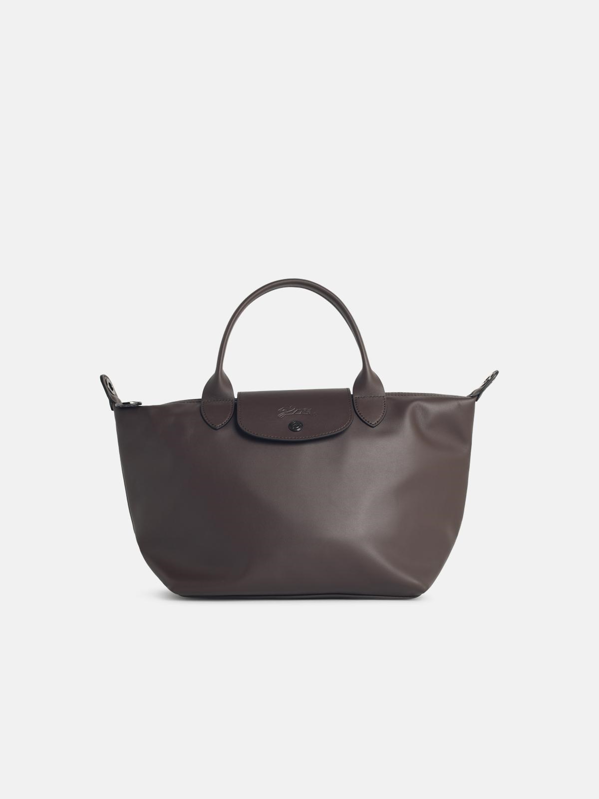 LONGCHAMP 'S Le Pliage Xtra' Leather 'Moka' Handle Bag　LONGCHAMP 「S ル プリアージュ エクストラ」 レザー モカ ハンドル バッグ LONGCHAMP