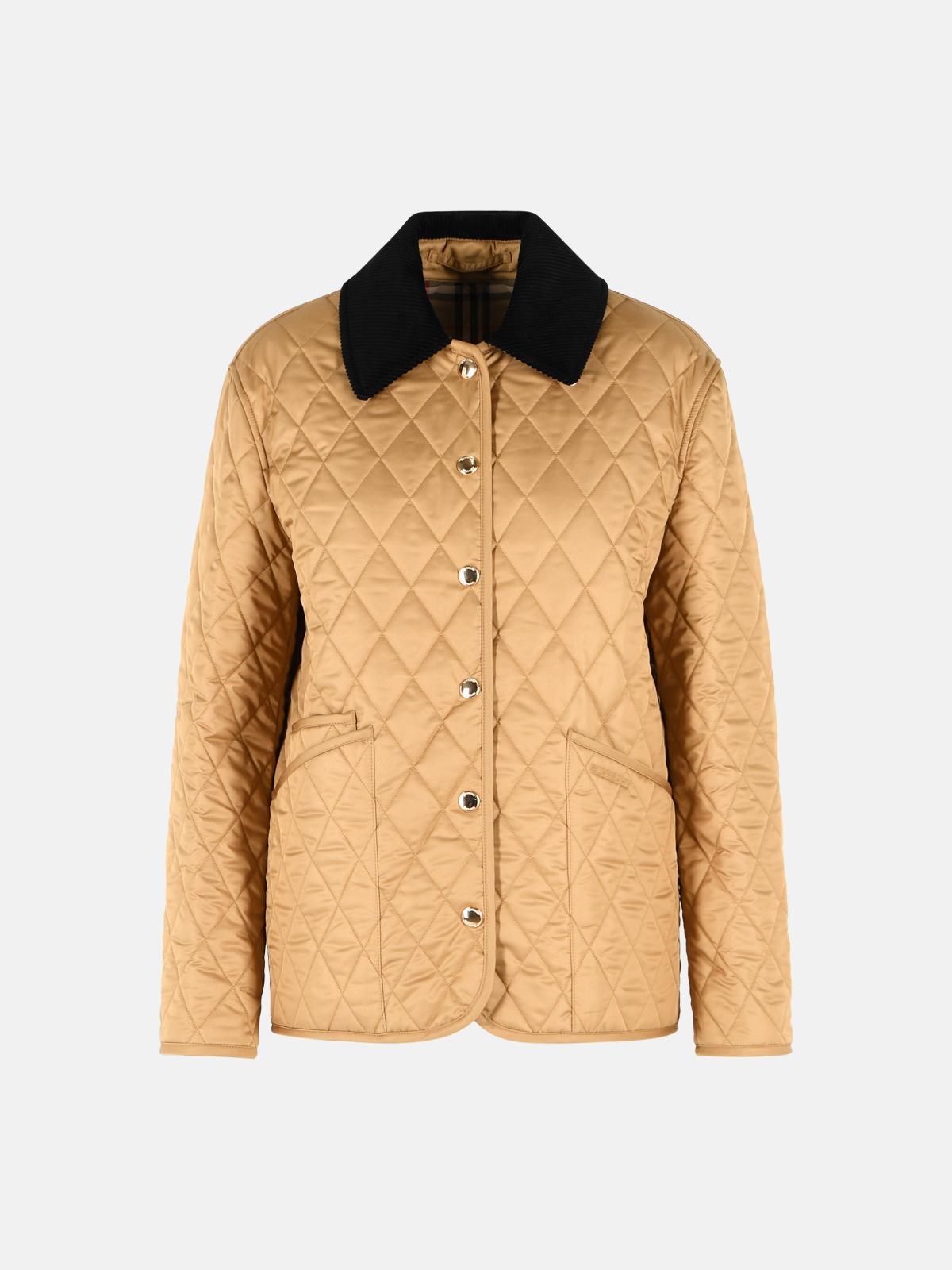 Burberry BURBERRY 'Dranefeld' Quilted Country Jacket In 'Camel' Brown Polyester　BURBERRY 'Dranefeld' キルティング カントリー ジャケット ('キャメル' ブ