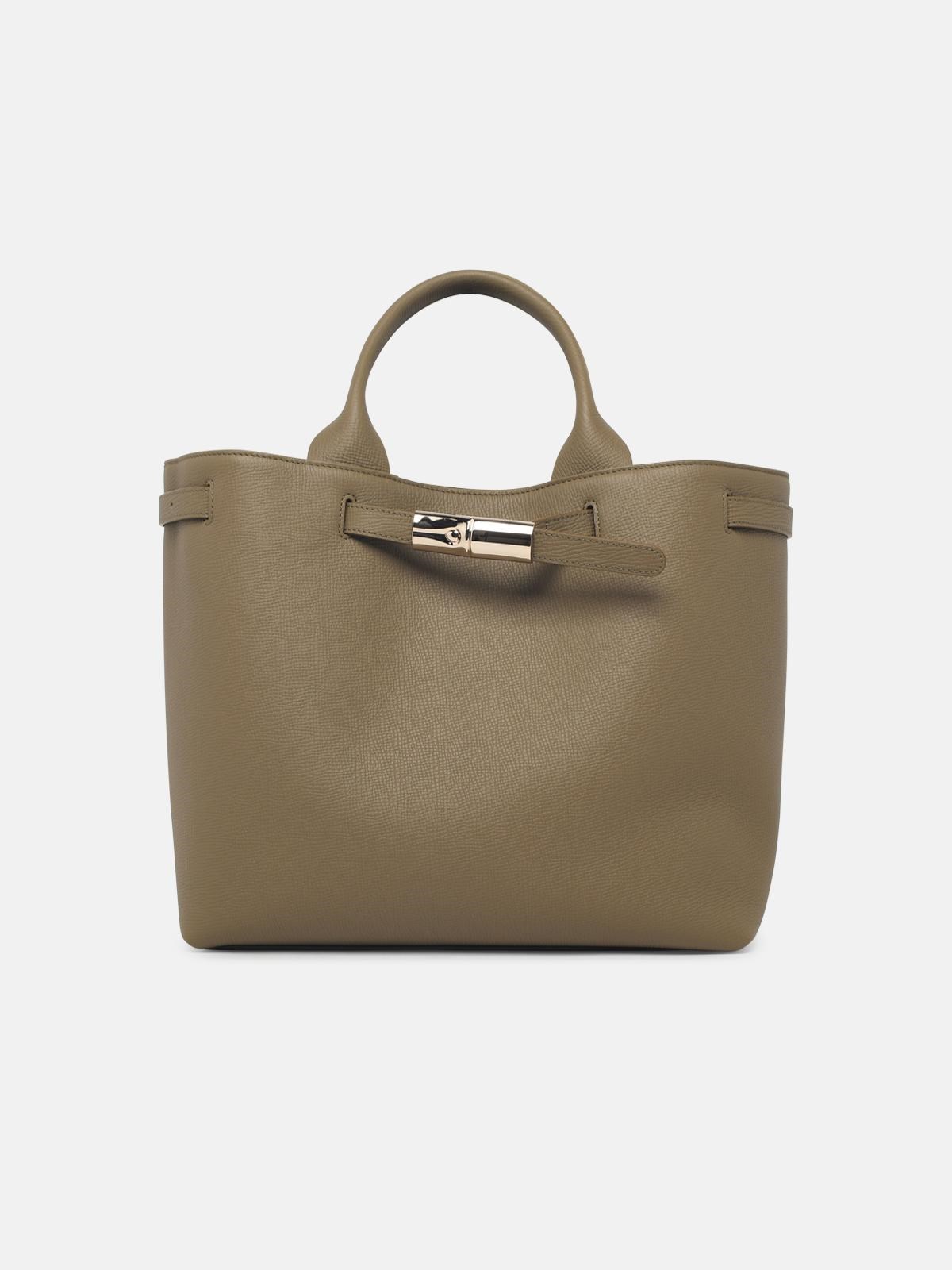 LONGCHAMP 'L Le Smart' Leather 'Olive' Shopping Bag LONGCHAMP