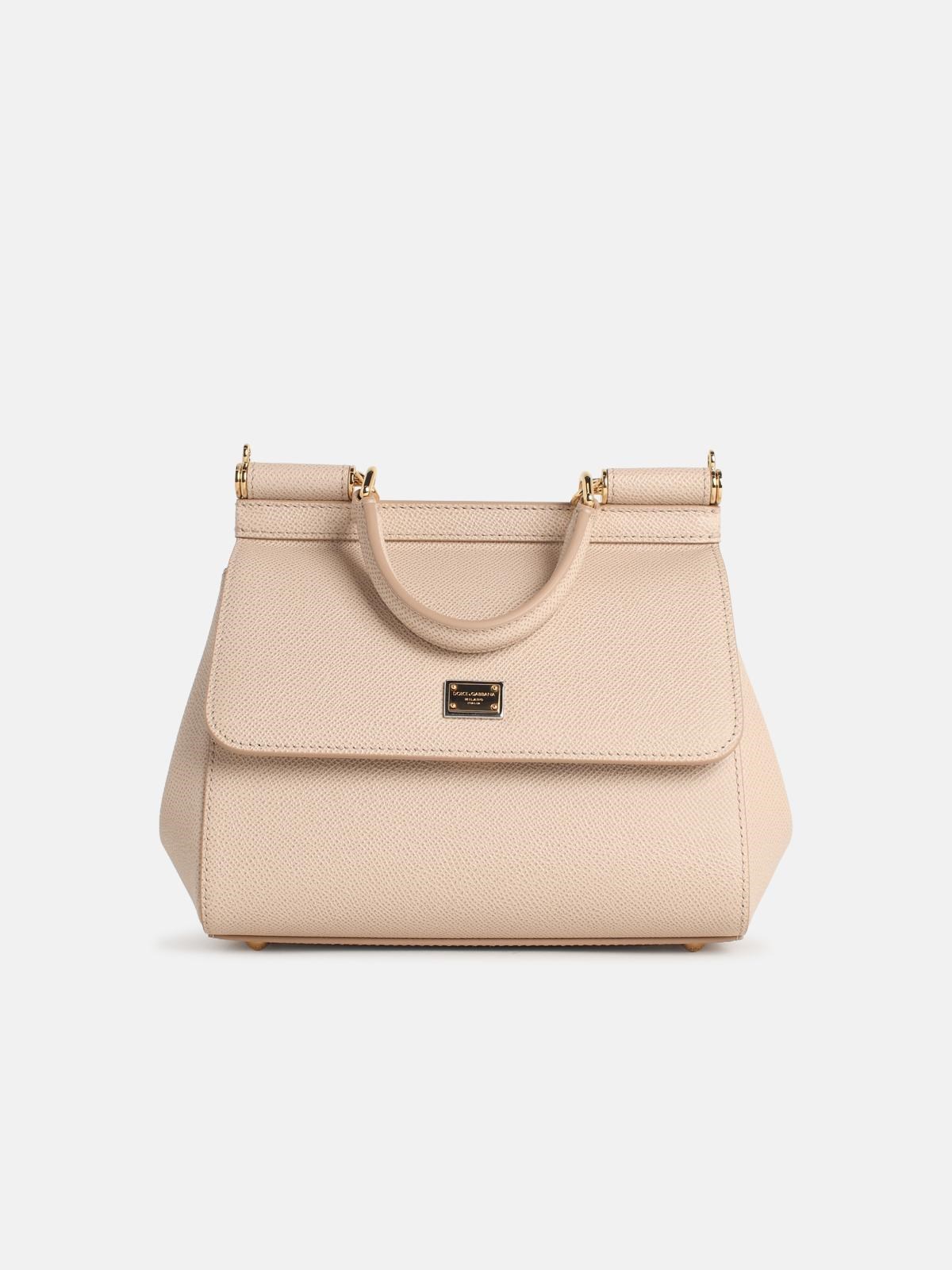 Dolce & Gabbana Small 'sicily' Handbag In Pink Dauphine Calf Leather