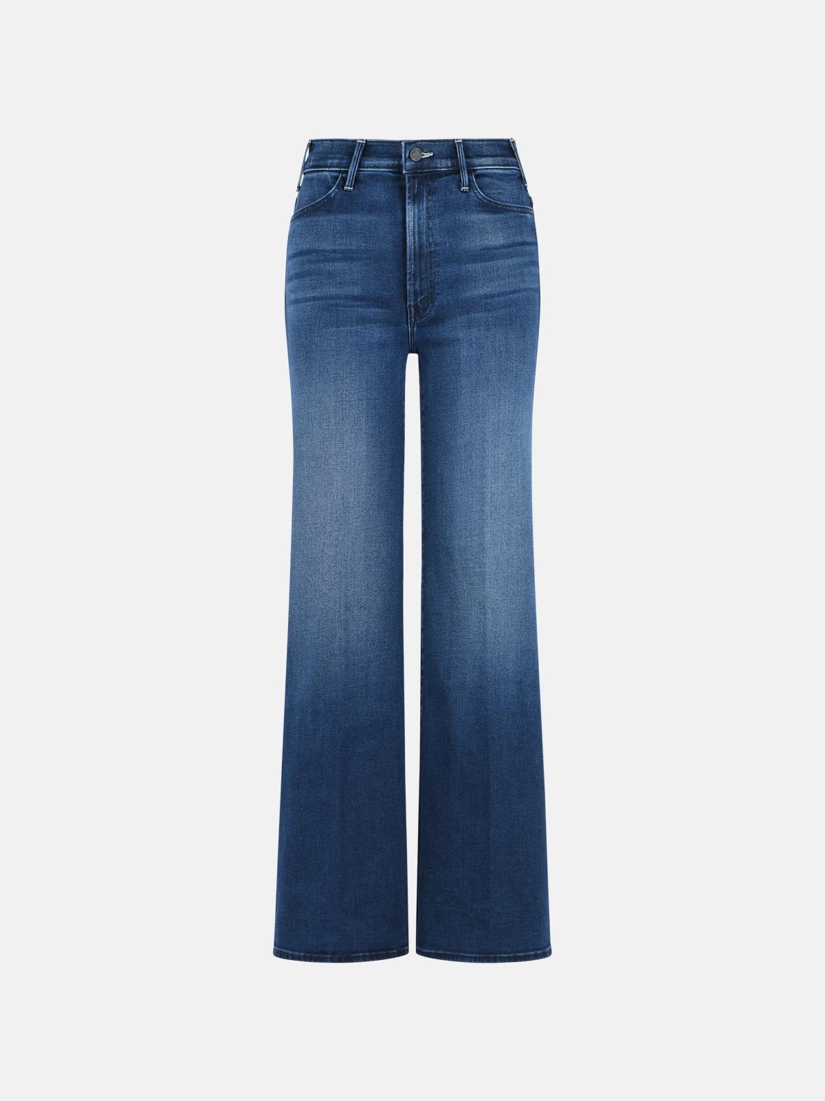 MOTHER 'The Hustler Roller Sneak' Blue Stretch Denim Jeans
