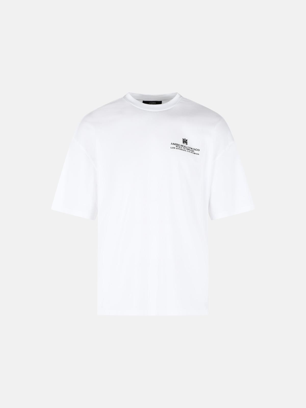 AMIRI 'Built On Dreams' White Cotton T-Shirt　AMIRI 「Built On Dreams」 ホワイト コットン T シャツ AMIRI