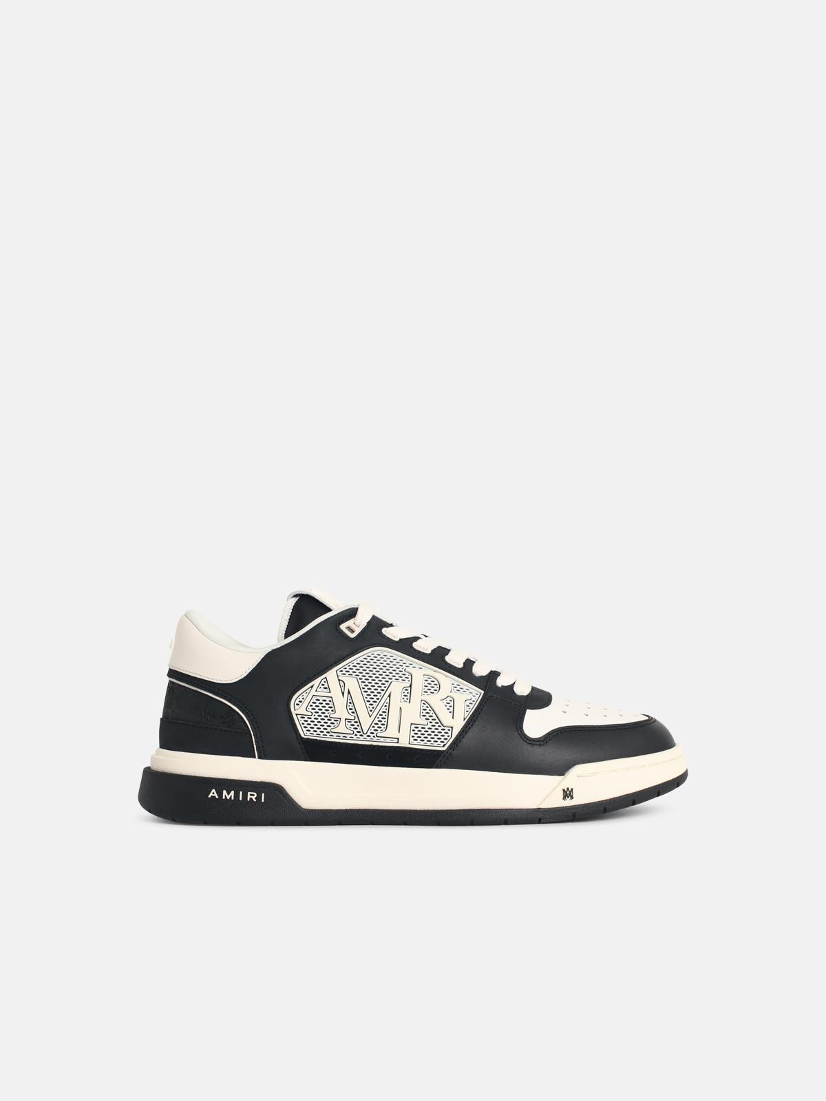 AMIRI 'Ma Quad Debossed Classic Low' Sneakers In Black And White Leath　AMIRI 'Ma Quad デボス クラシック ロー' スニーカー (ブラック アンド ホワイト レザー) AMIRI