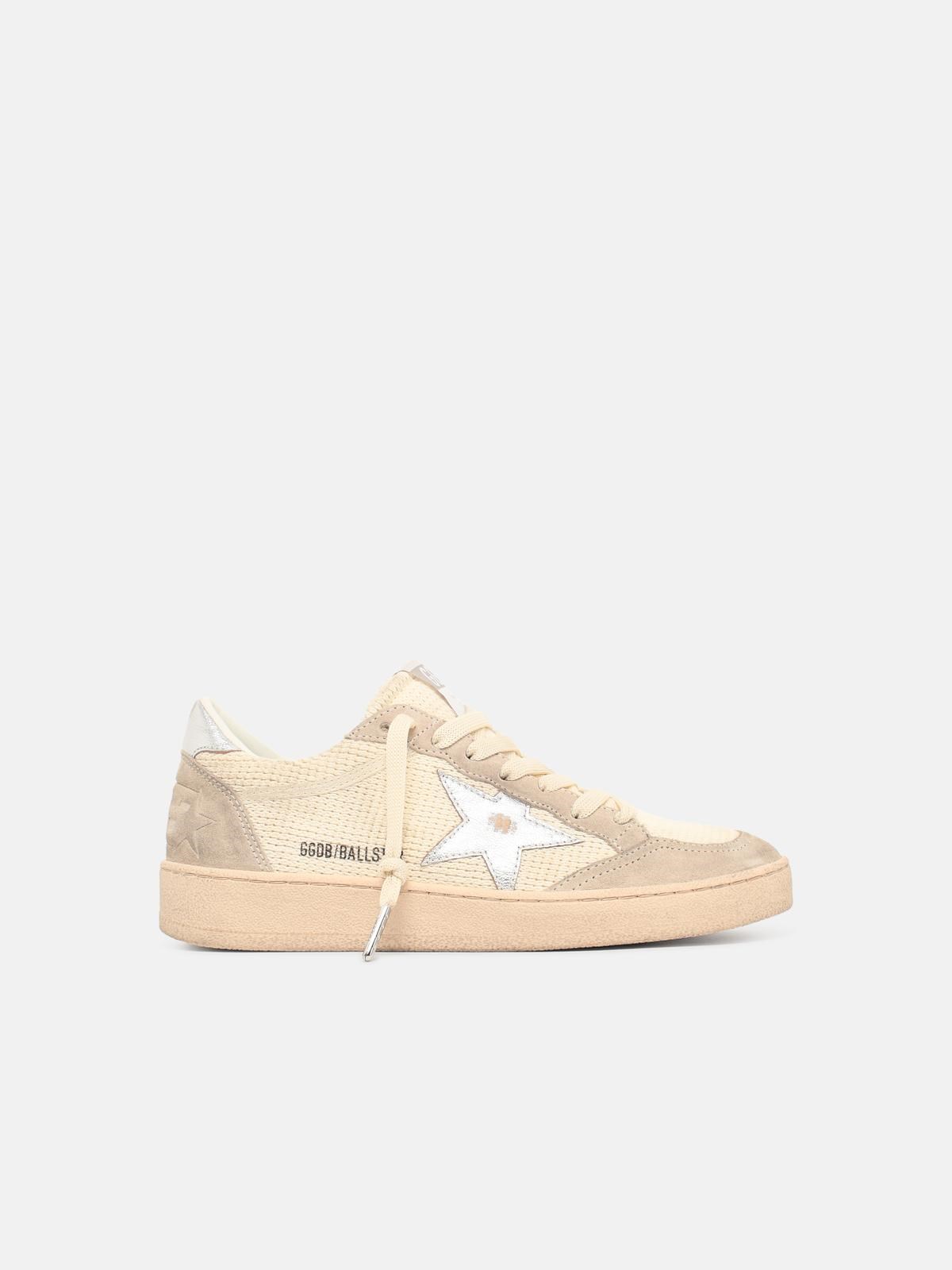 GOLDEN GOOSE 'Ball Star' Beige Fabric Sneakers