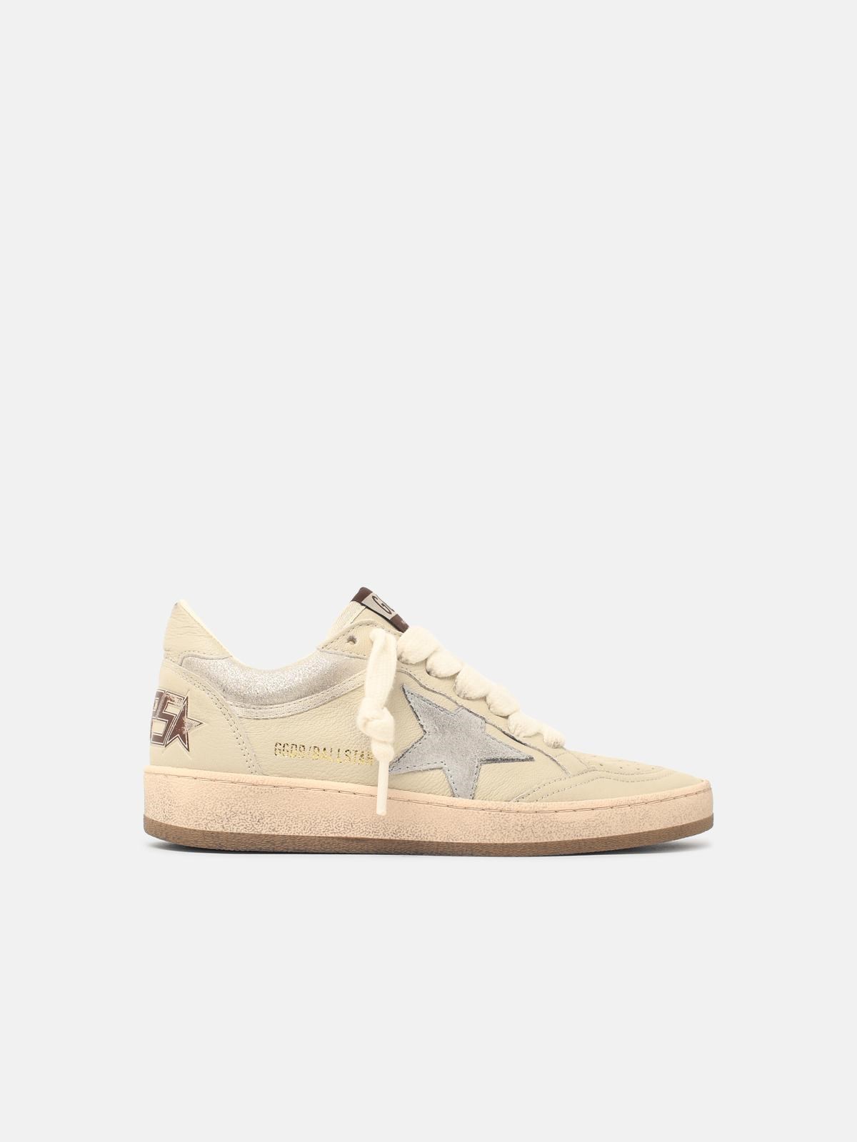 GOLDEN GOOSE Cream Leather Ball Star' Sneakers