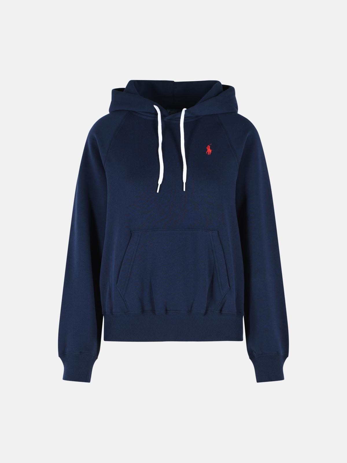 POLO RALPH LAUREN Navy Cotton Blend Sweatshirt