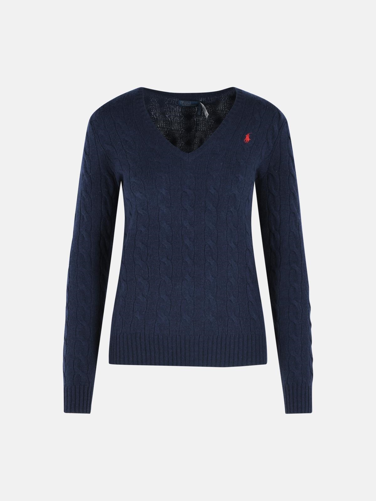 Polo Ralph Lauren 'kimberly' Wool And Navy Cashmere Sweater