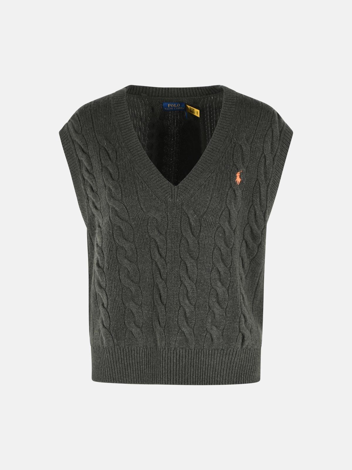 Polo Ralph Lauren Green Wool And Cashmere Vest