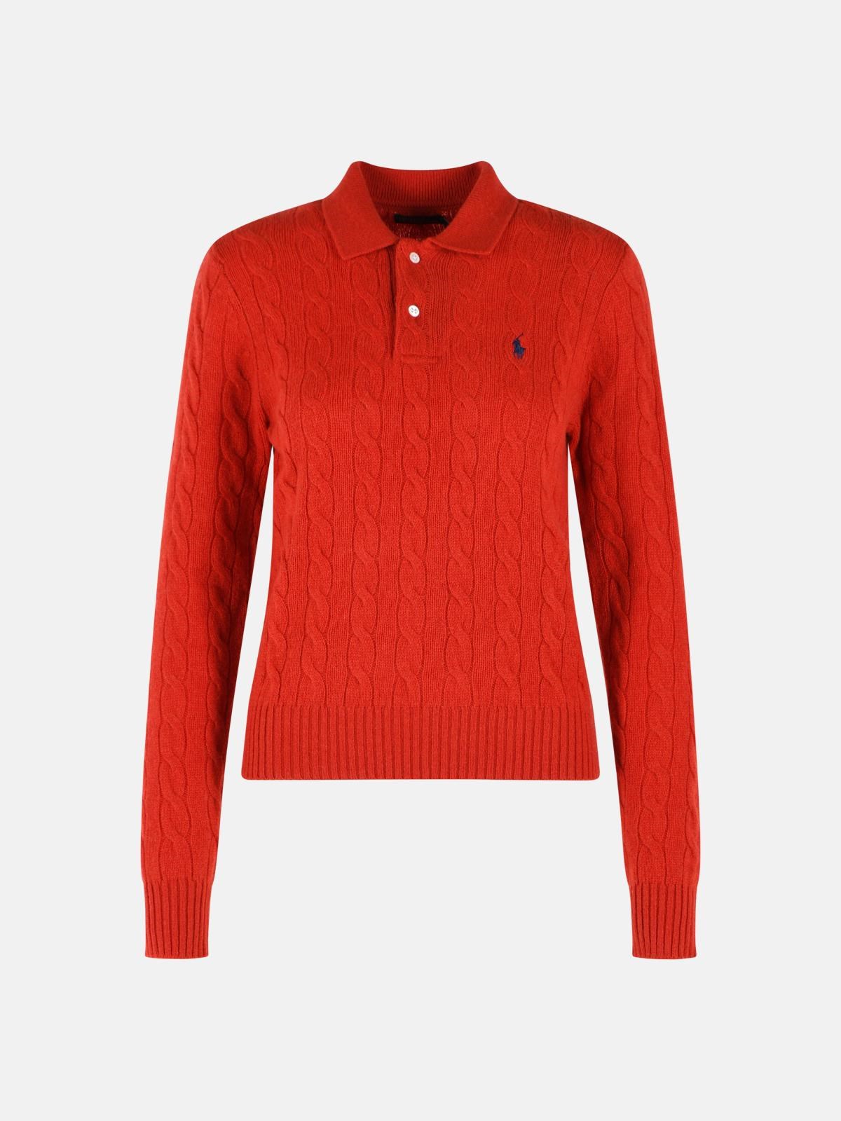 POLO RALPH LAUREN Red Wool And Cashmere Blend Sweater