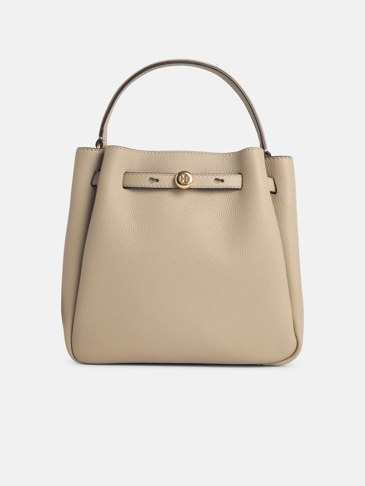 TORY BURCH 'Romy' Small Bucket Bag In 'Soft Cement' Leather　TORY BURCH 'Romy' スモール バケット バッグ ('ソフト セメント' レザー) TORY