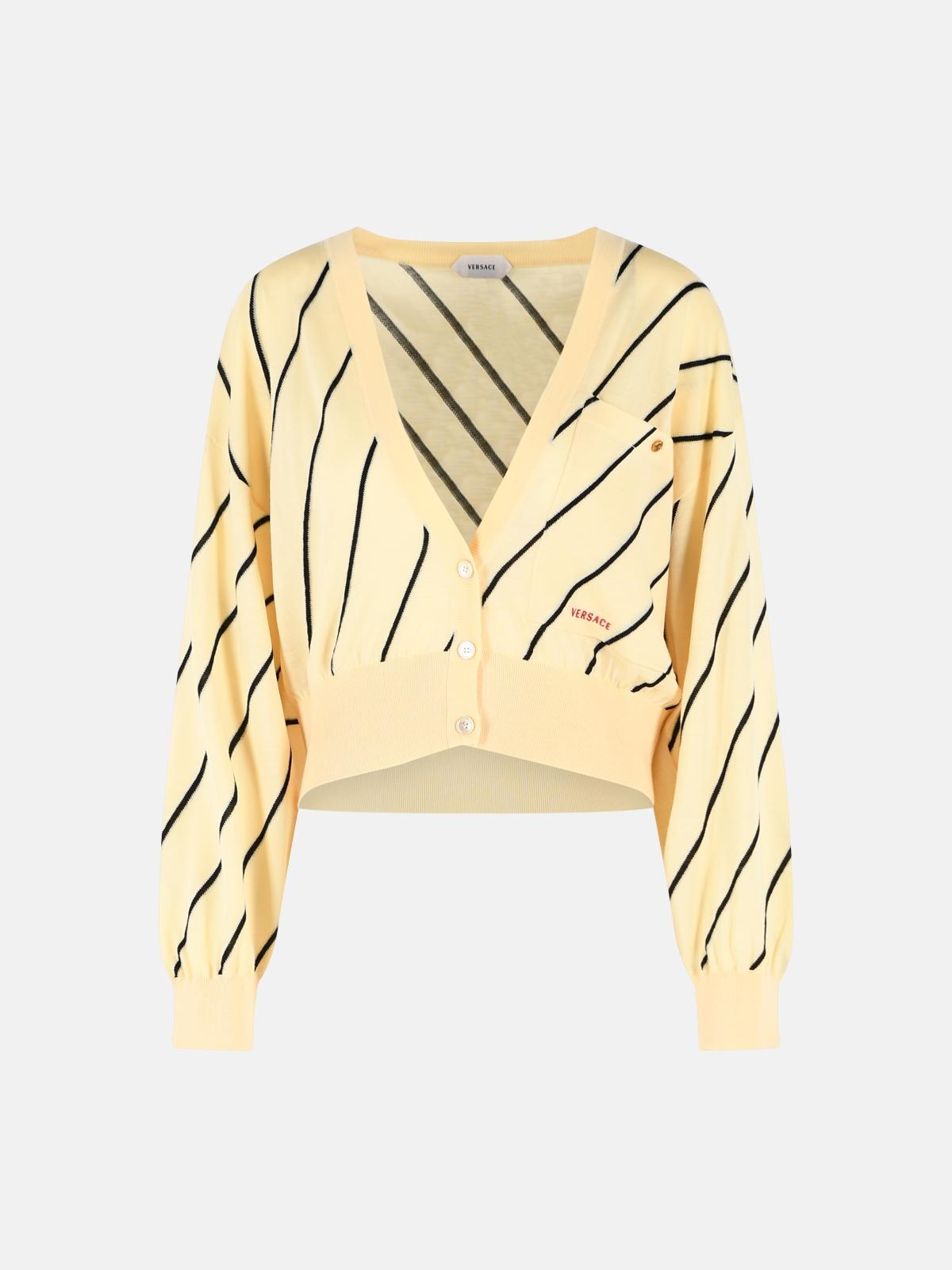 Versace Cream Wool Cardigan