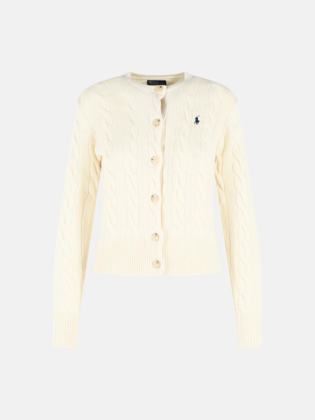 Polo Ralph Lauren Cream Wool And Cashmere Sweater
