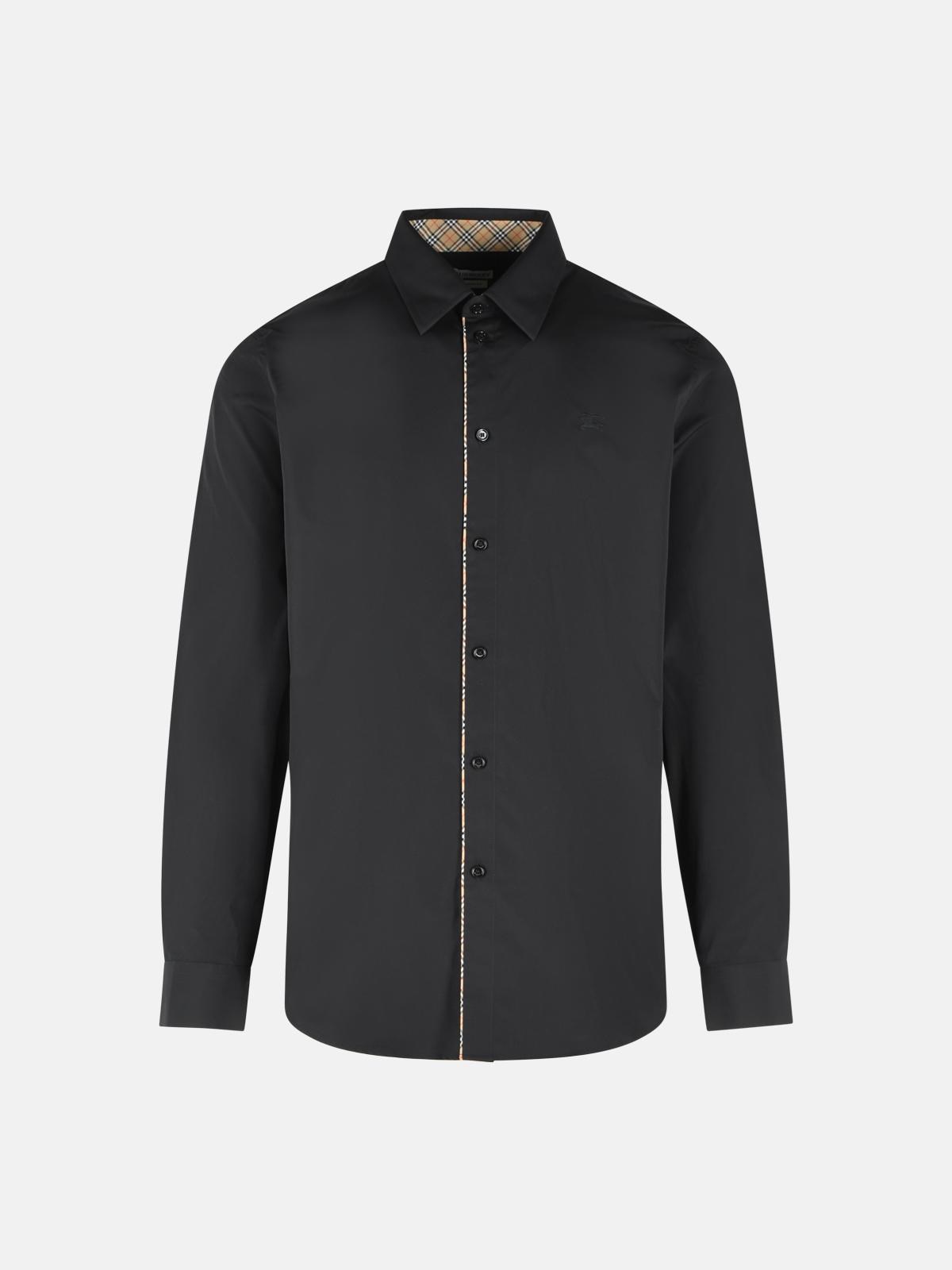 BURBERRY 'Sam' Black Cotton Shirt　BURBERRY 'Sam' ブラック コットン シャツ BURBERRY