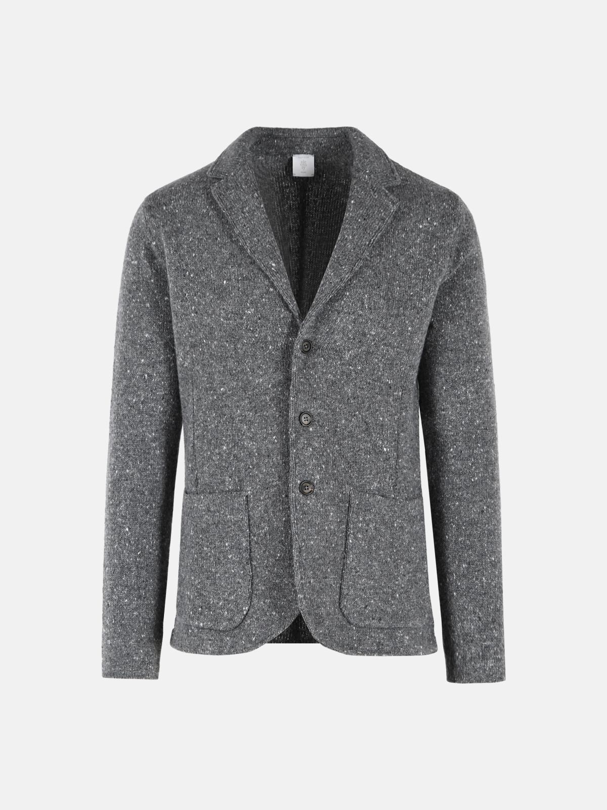ELEVENTY Grey Wool And Cashmere Blend Blazer