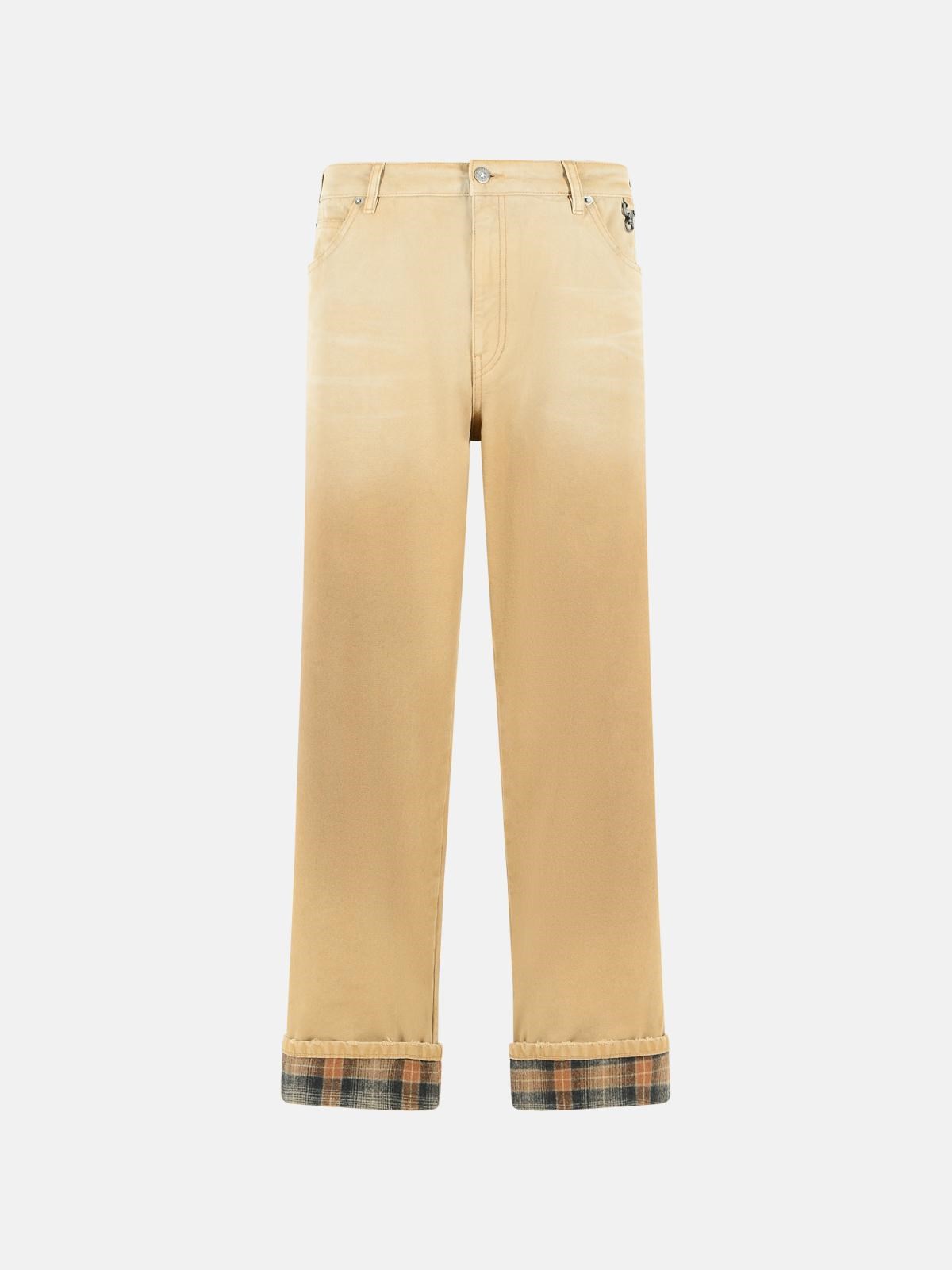 GOLDEN GOOSE 'Painter' Beige Cotton Pants