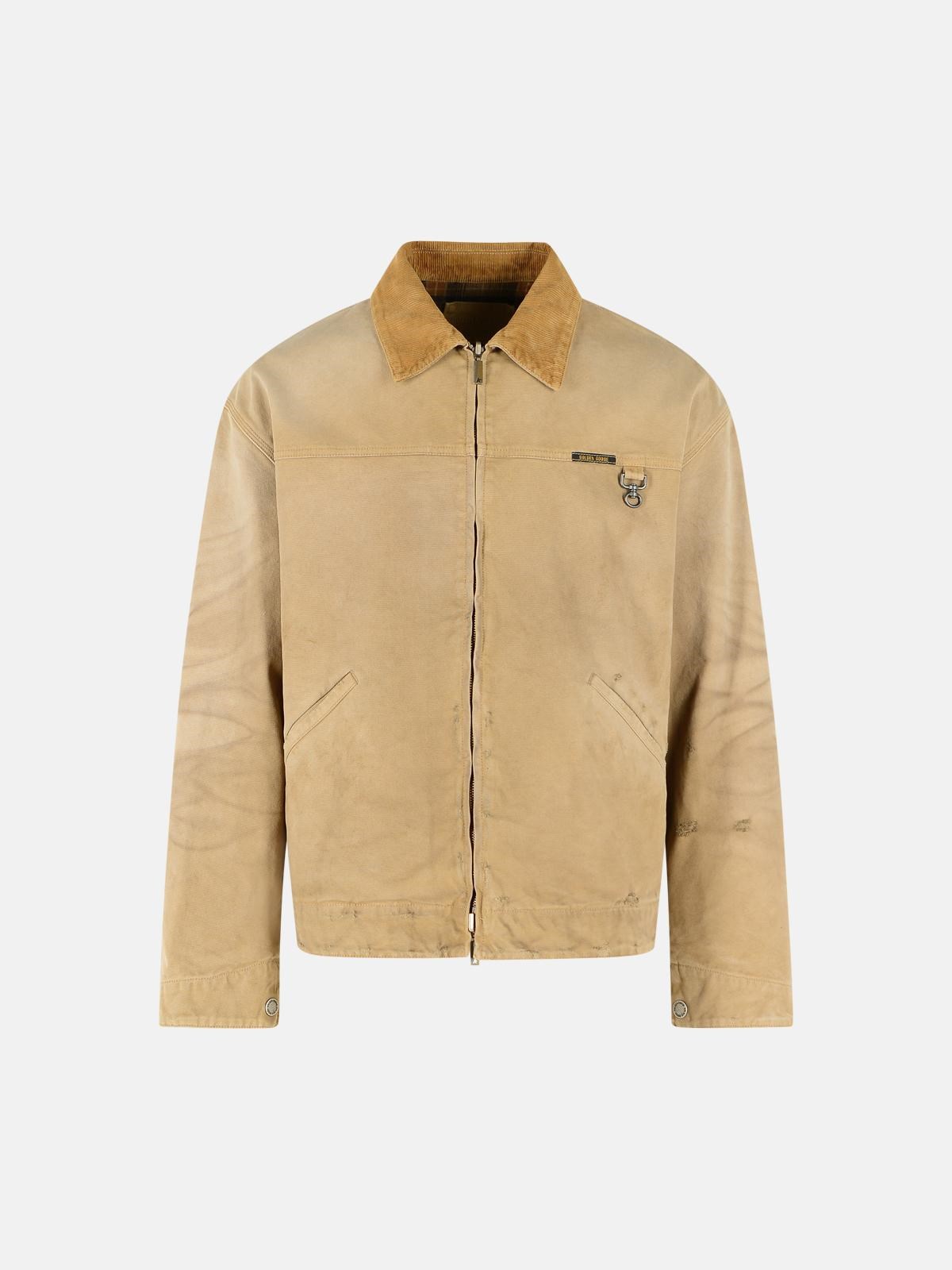 GOLDEN GOOSE 'Workwear' Reversible Beige Cotton Jacket