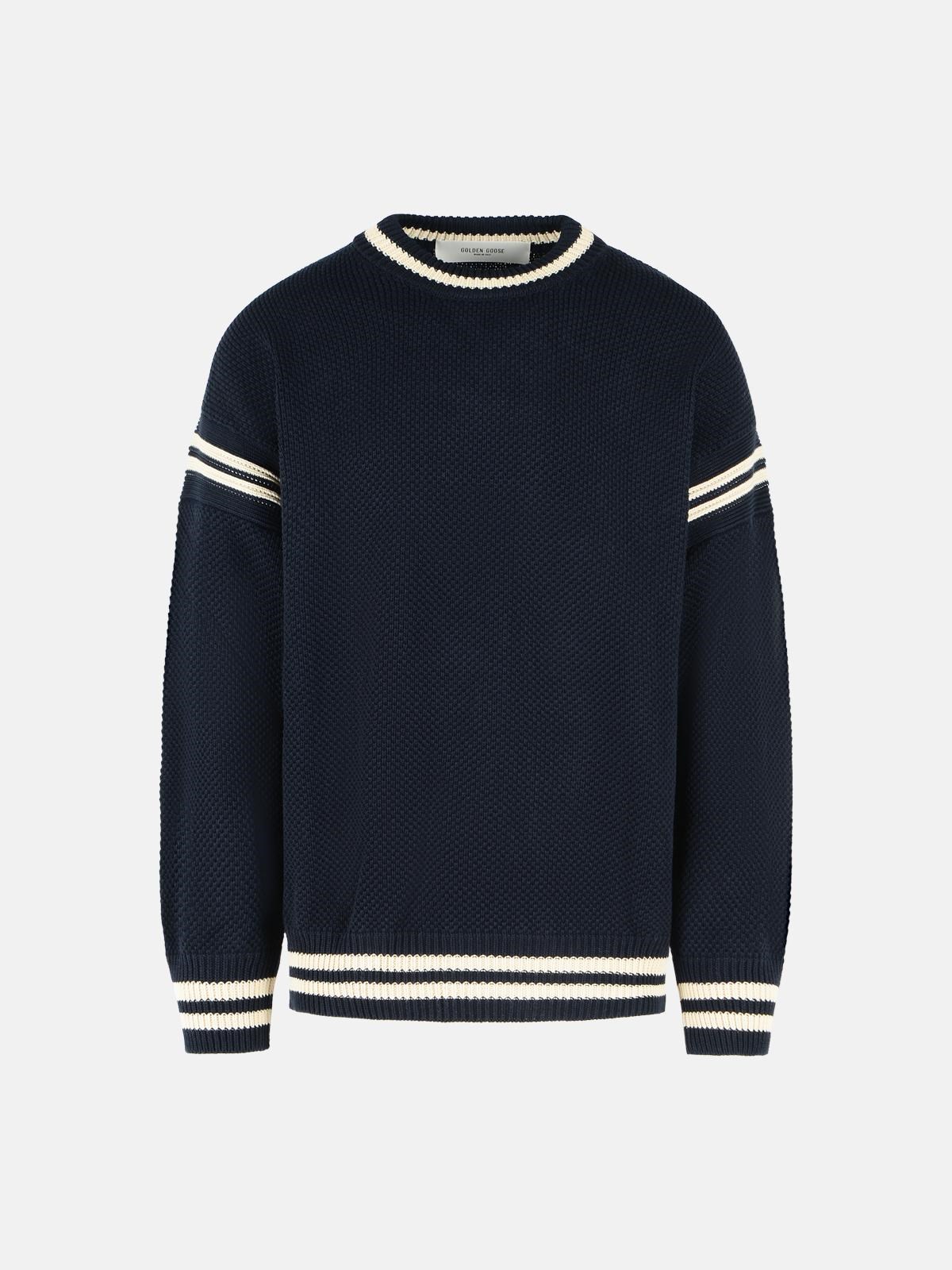 GOLDEN GOOSE Blue Cotton Sweatshirt