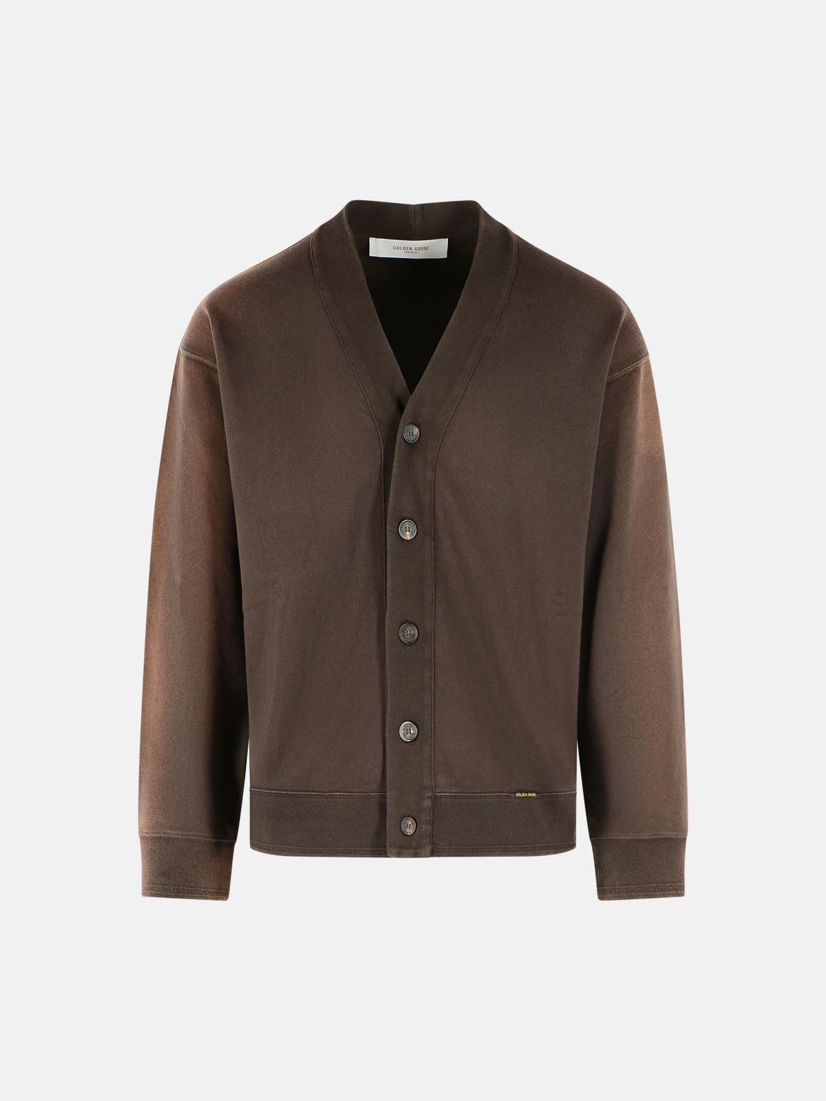 GOLDEN GOOSE Brown Cotton Cardigan