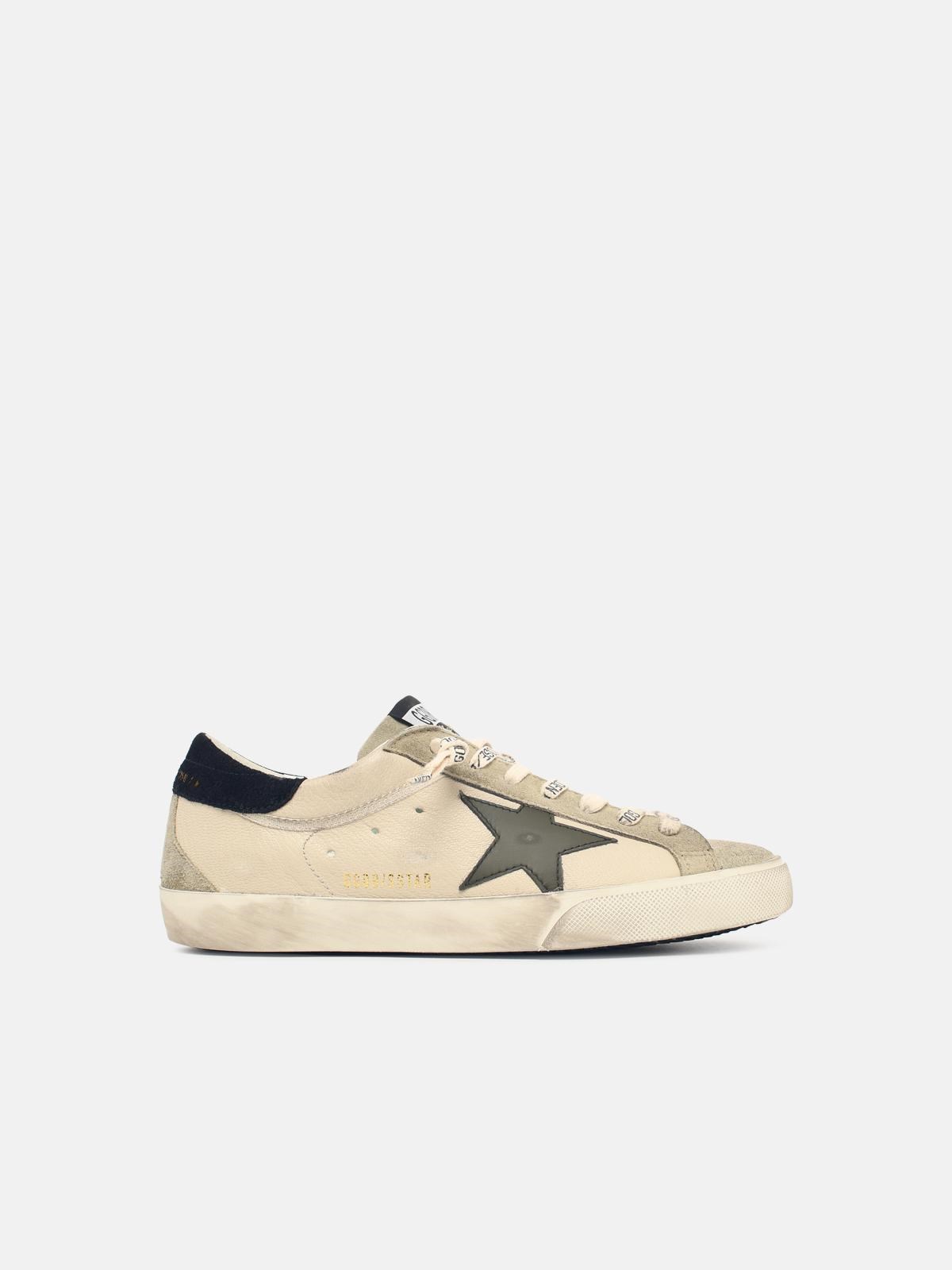GOLDEN GOOSE 'Super Star' Cream Leather Sneakers