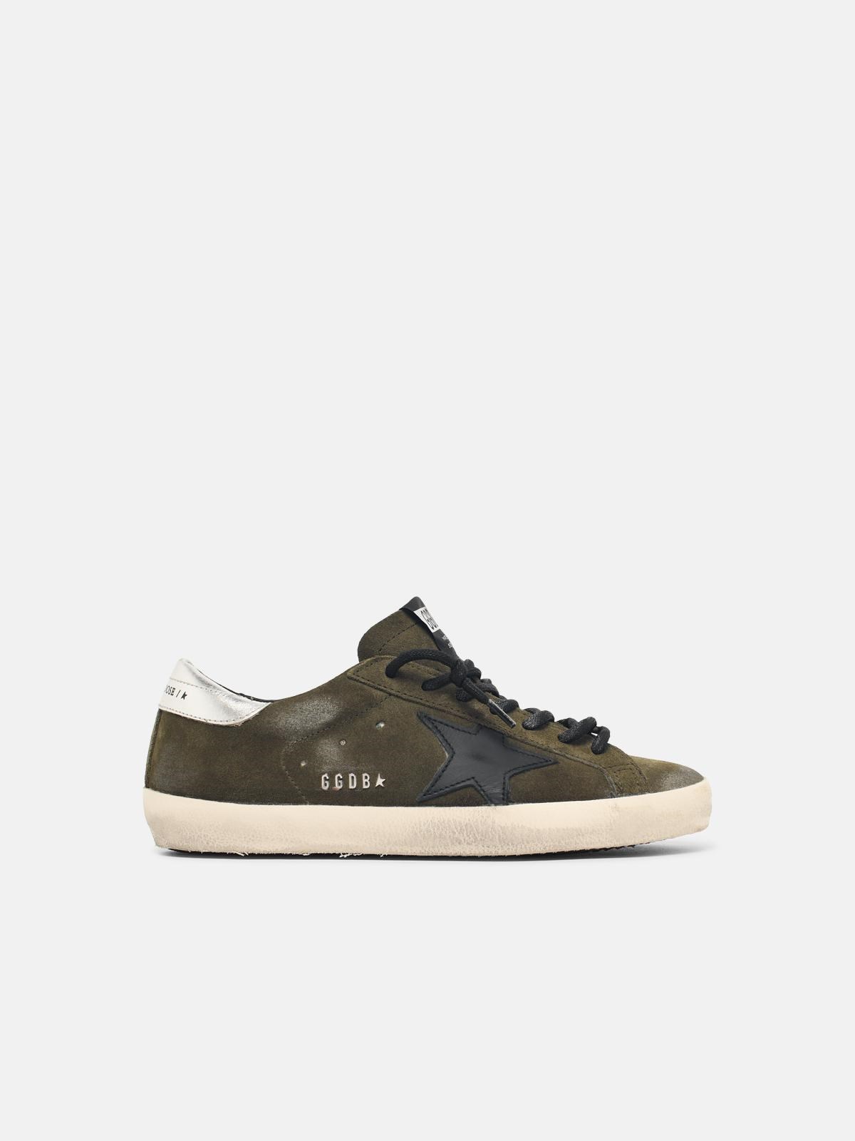 GOLDEN GOOSE 'Super Star' Green Suede Sneakers