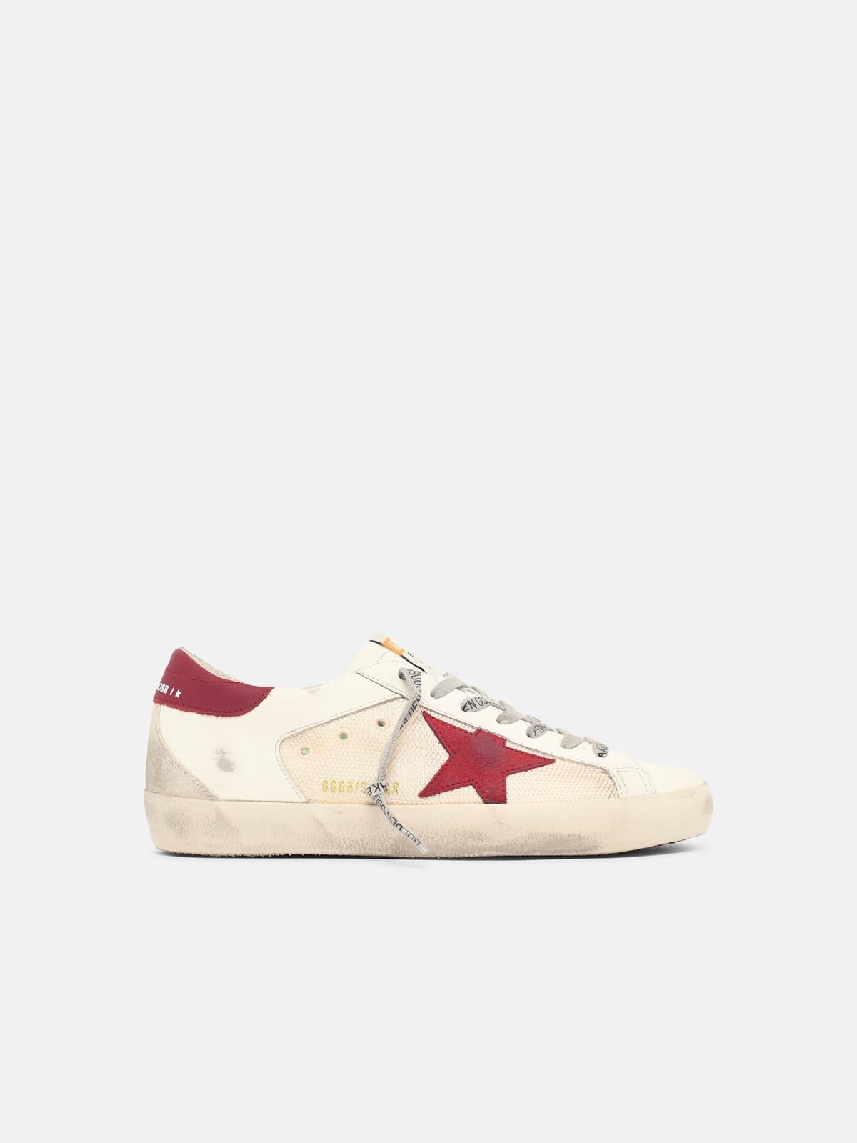 GOLDEN GOOSE 'Super Star' Sneakers In Beige And White Leather Blend