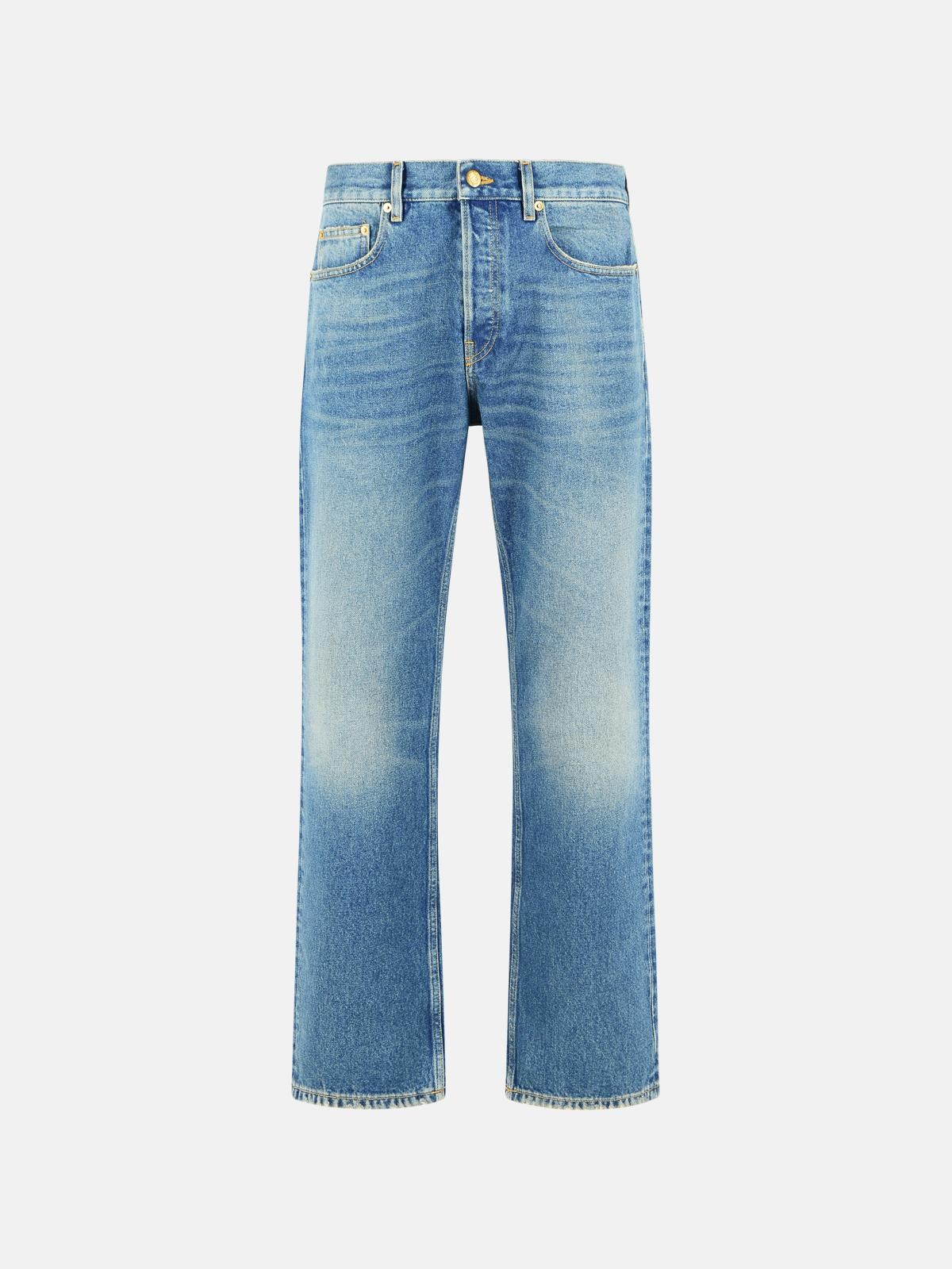GOLDEN GOOSE Loose 'Skate' Blue Cotton Jeans