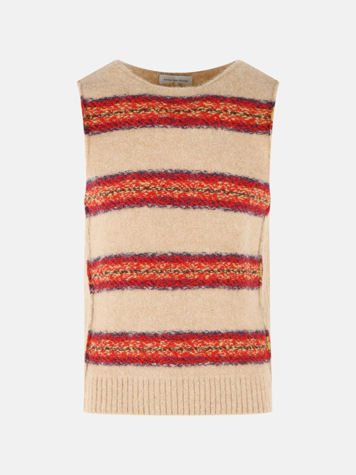 DRIES VAN NOTEN 'Manado' Beige Alpaca Blend Vest