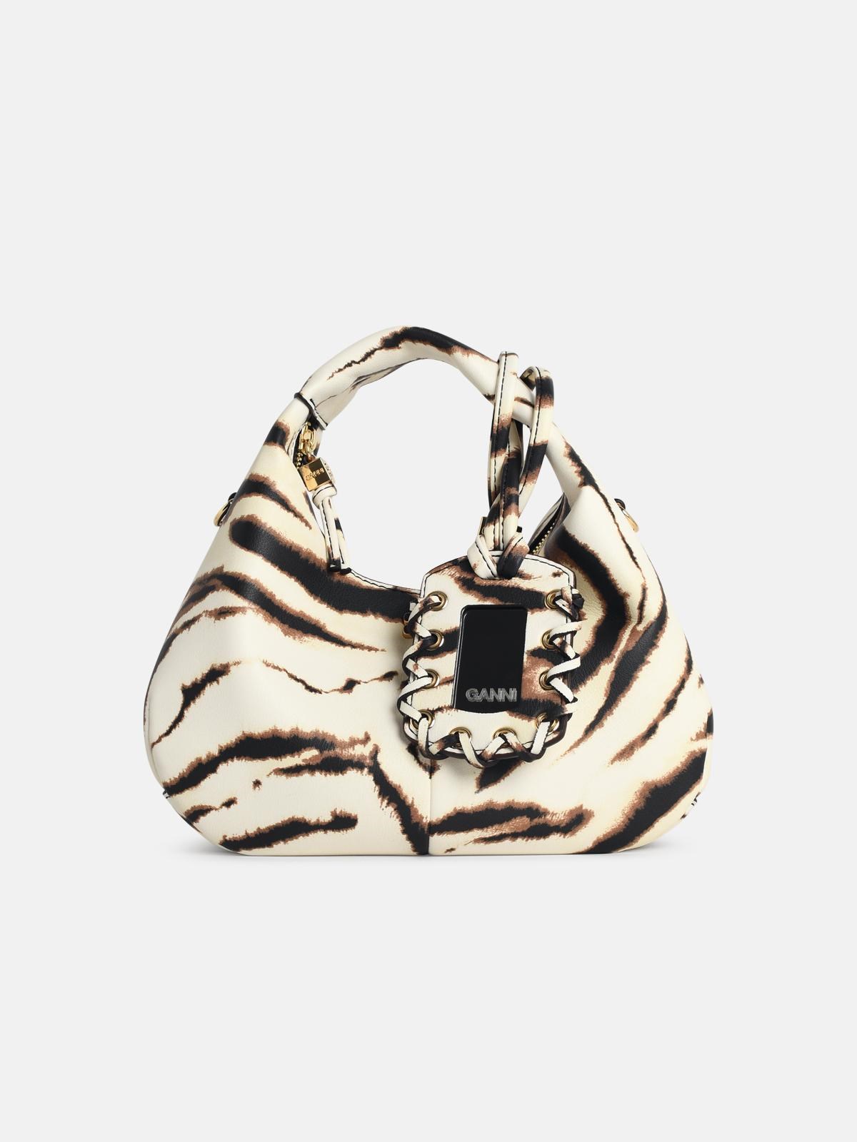 GANNI Zebra Eco Leather Mini Hobo Bag　GANNI ゼブラ エコ レザー ミニ ホーボー バッグ GANNI
