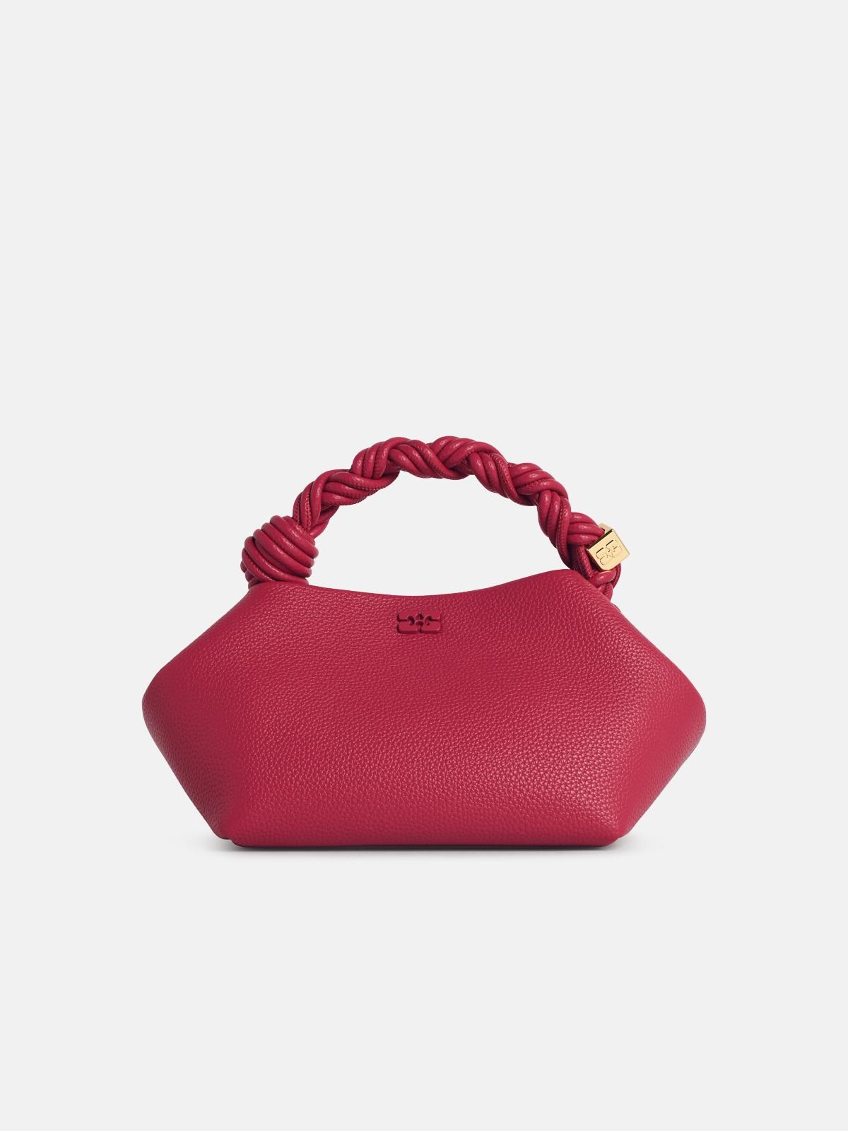 GANNI Small 'Bou' Bag In Persian Red Hammered Leather　GANNI スモール 'Bou' バッグ ペルシャレッド ハンマーレザー GANNI