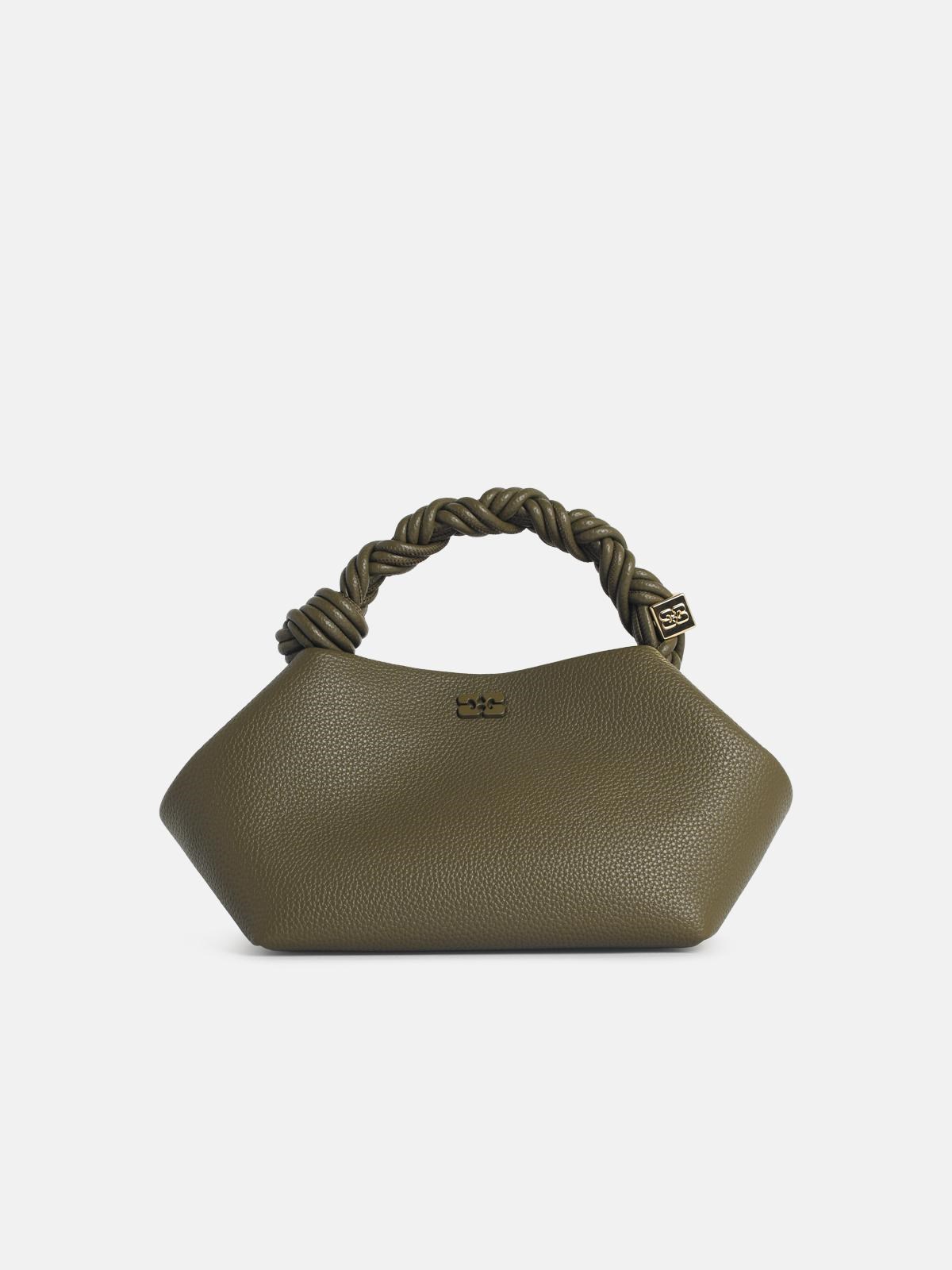 GANNI Small 'Bou' Green Hammered Leather Bag　GANNI スモール 'Bou' グリーン ハンマード レザー バッグ GANNI
