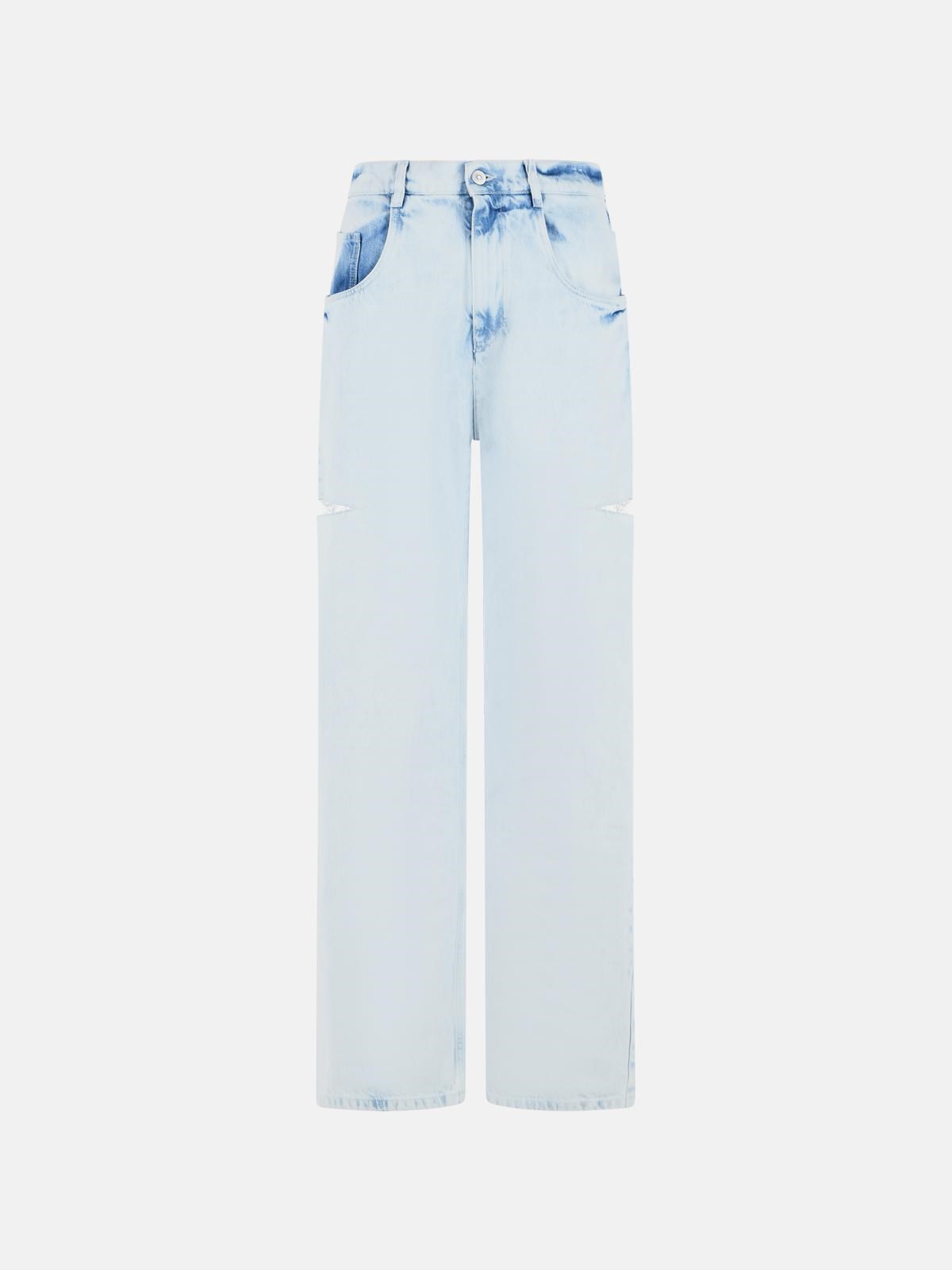 MAISON MARGIELA 'Cut-Out' Light Blue Denim Jeans MAISON