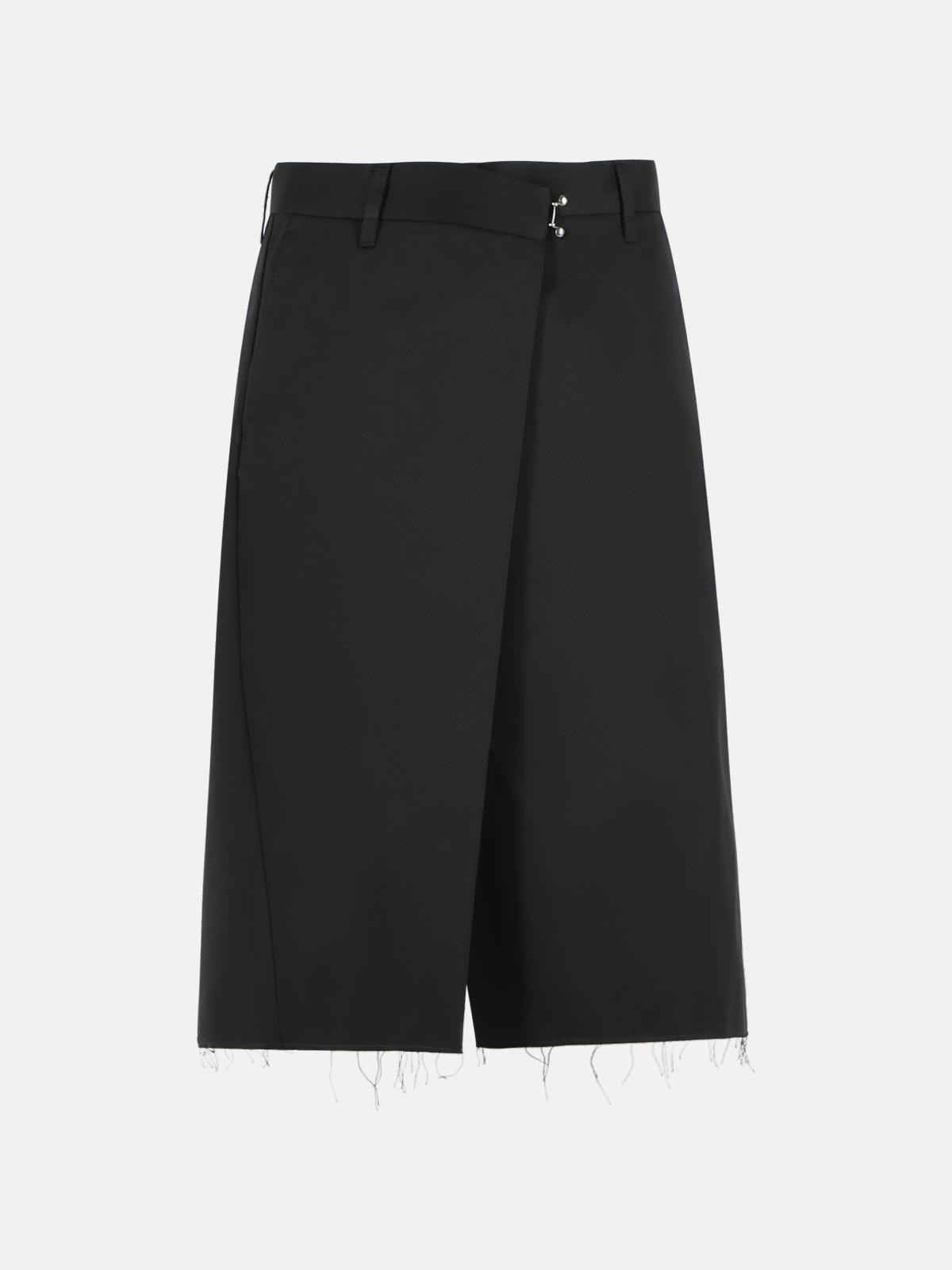 Maison Margiela 'wrap' Black Cotton Shorts