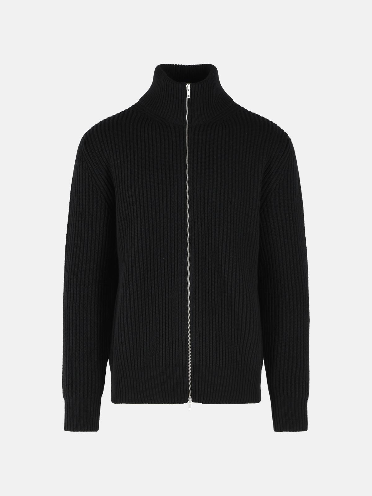 MM6 MAISON MARGIELA Black Wool Blend Cardigan MM6
