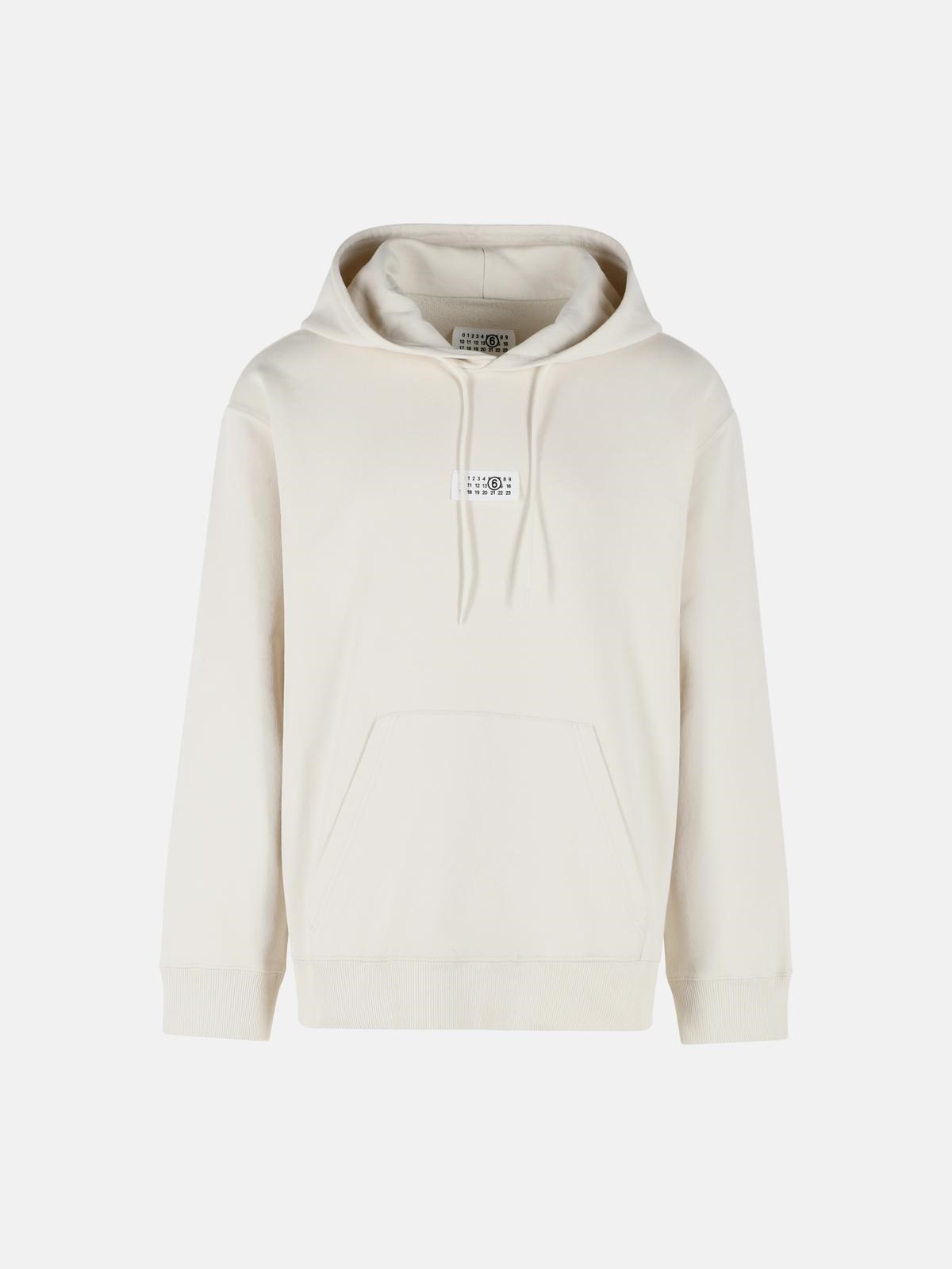 MM6 MAISON MARGIELA Cream Cotton Sweatshirt　MM6 MAISON MARGIELA クリーム コットン スウェットシャツ MM6