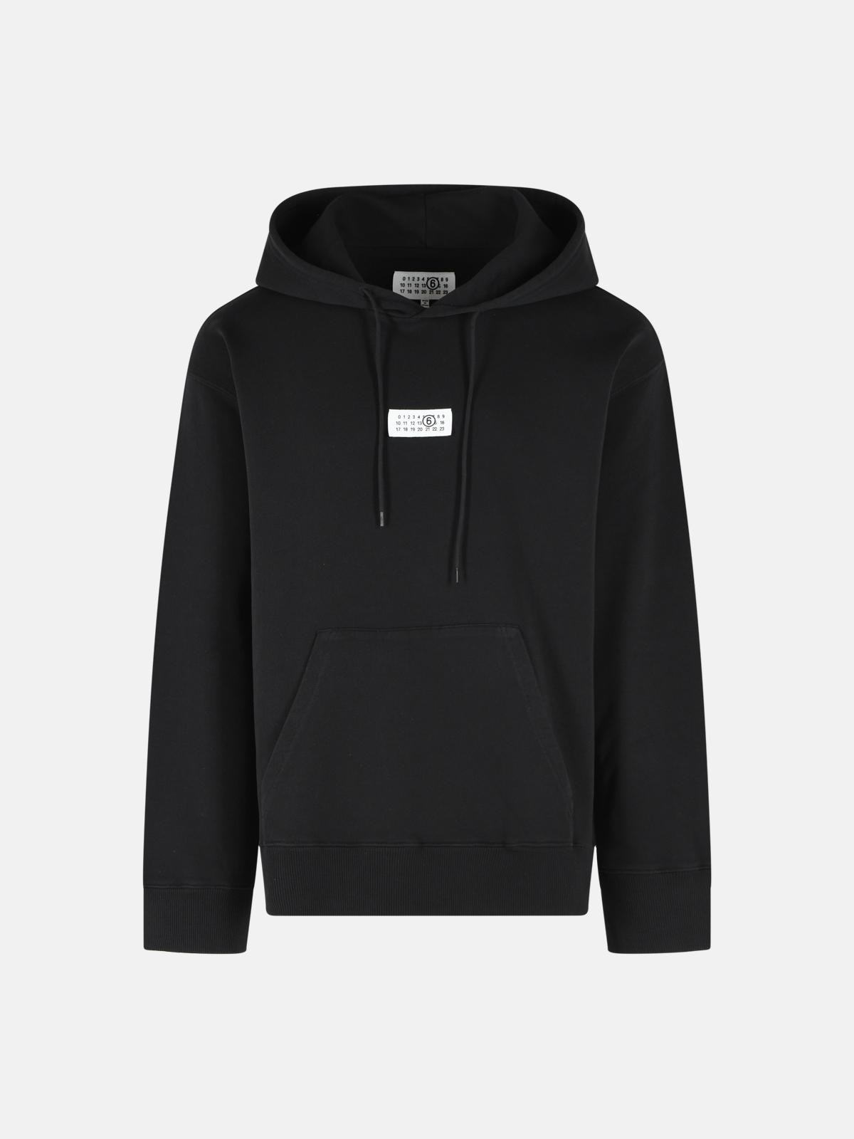 MM6 MAISON MARGIELA Black Cotton Sweatshirt　MM6 MAISON MARGIELA ブラック コットン スウェットシャツ MM6
