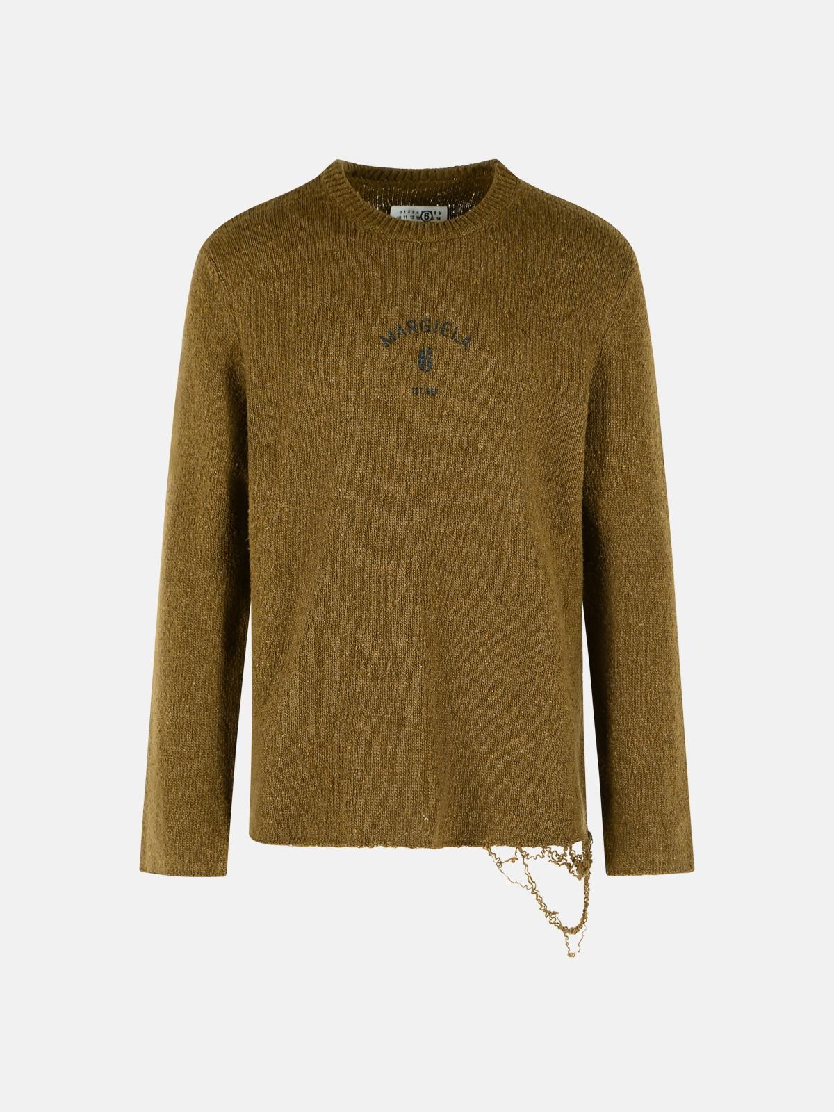 MM6 MAISON MARGIELA Green Wool Blend Sweater