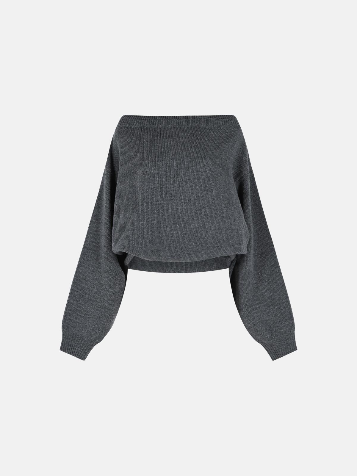 MM6 MAISON MARGIELA Grey Wool Blend Mini Dress