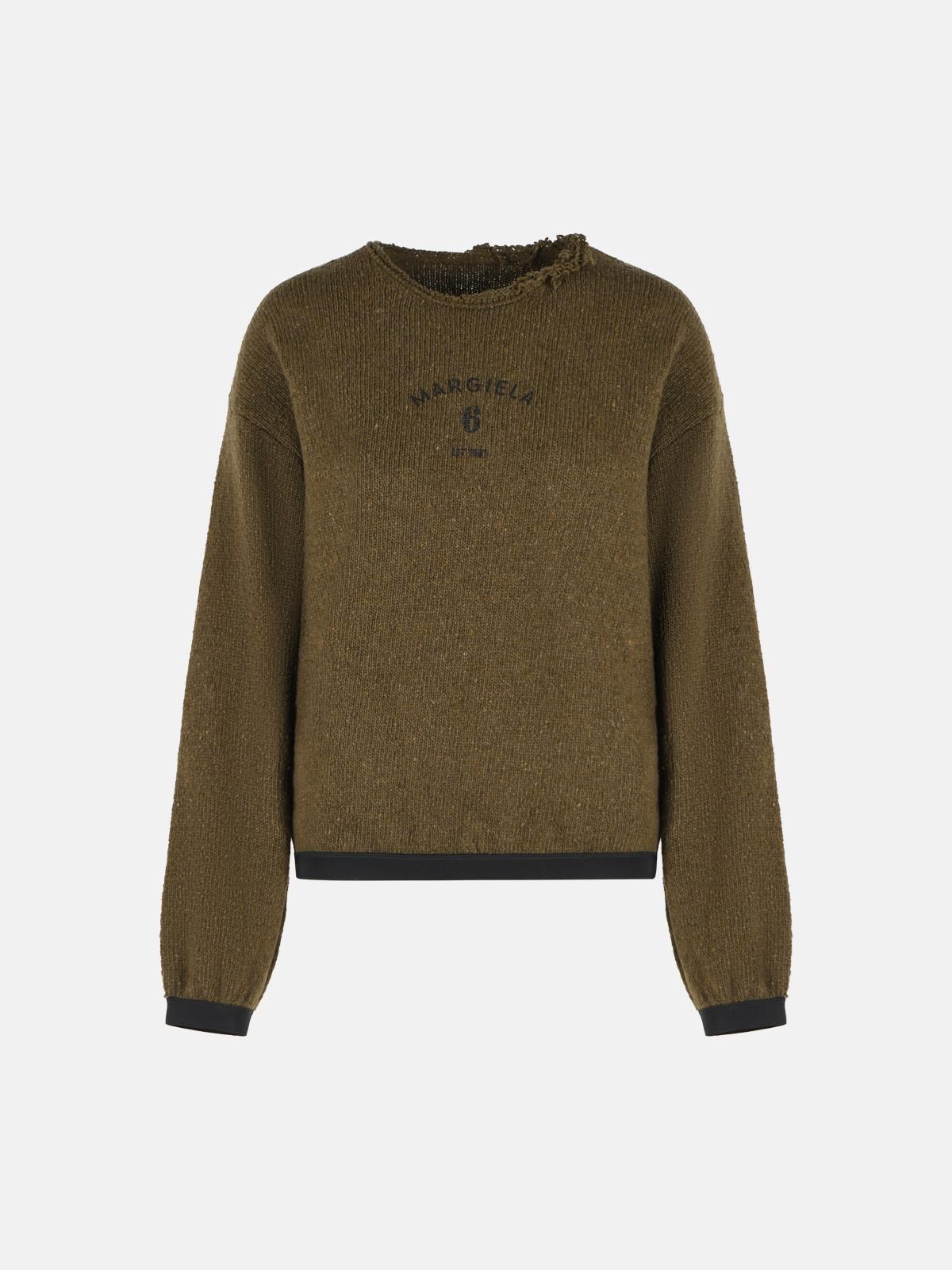 MM6 MAISON MARGIELA Green Wool Blend Sweater