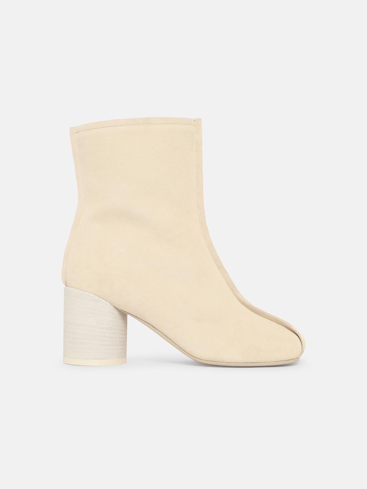 MM6 MAISON MARGIELA Ivory Suede Ankle Boots MM6
