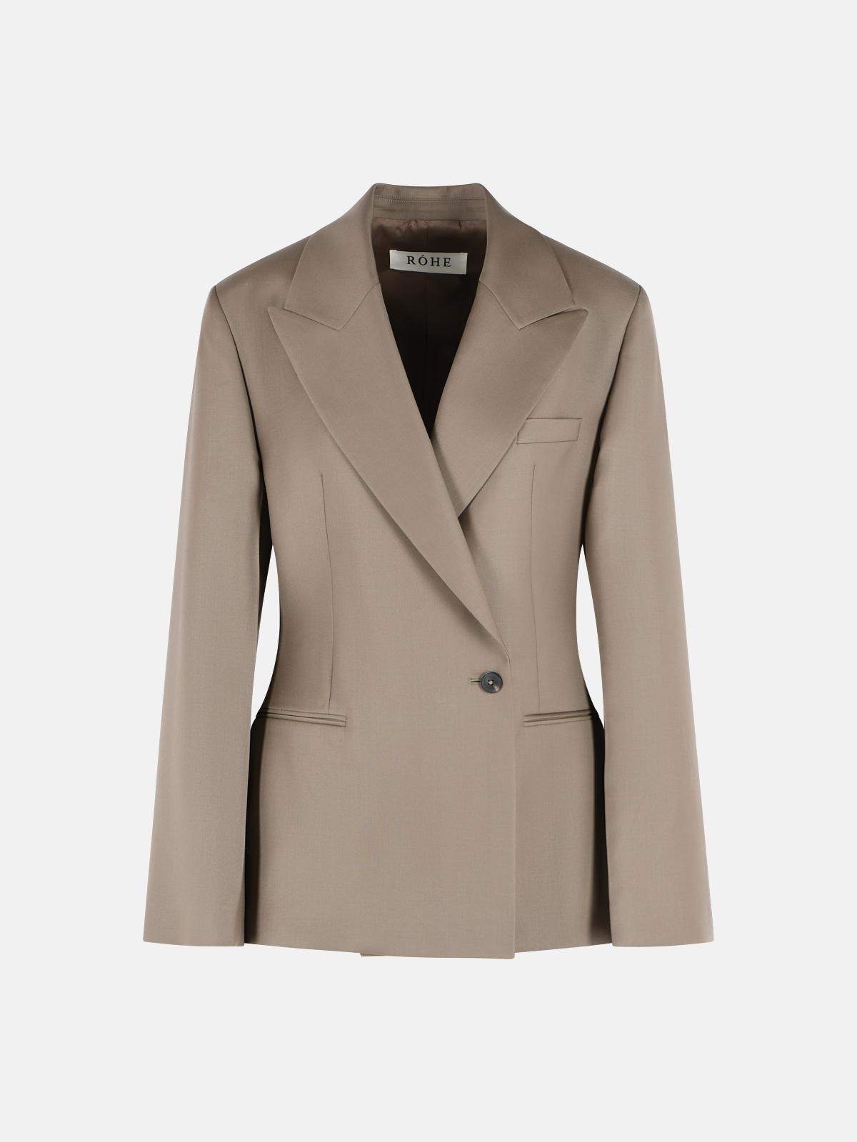 Rohe 'hourglass' Brown Virgin Wool Blazer