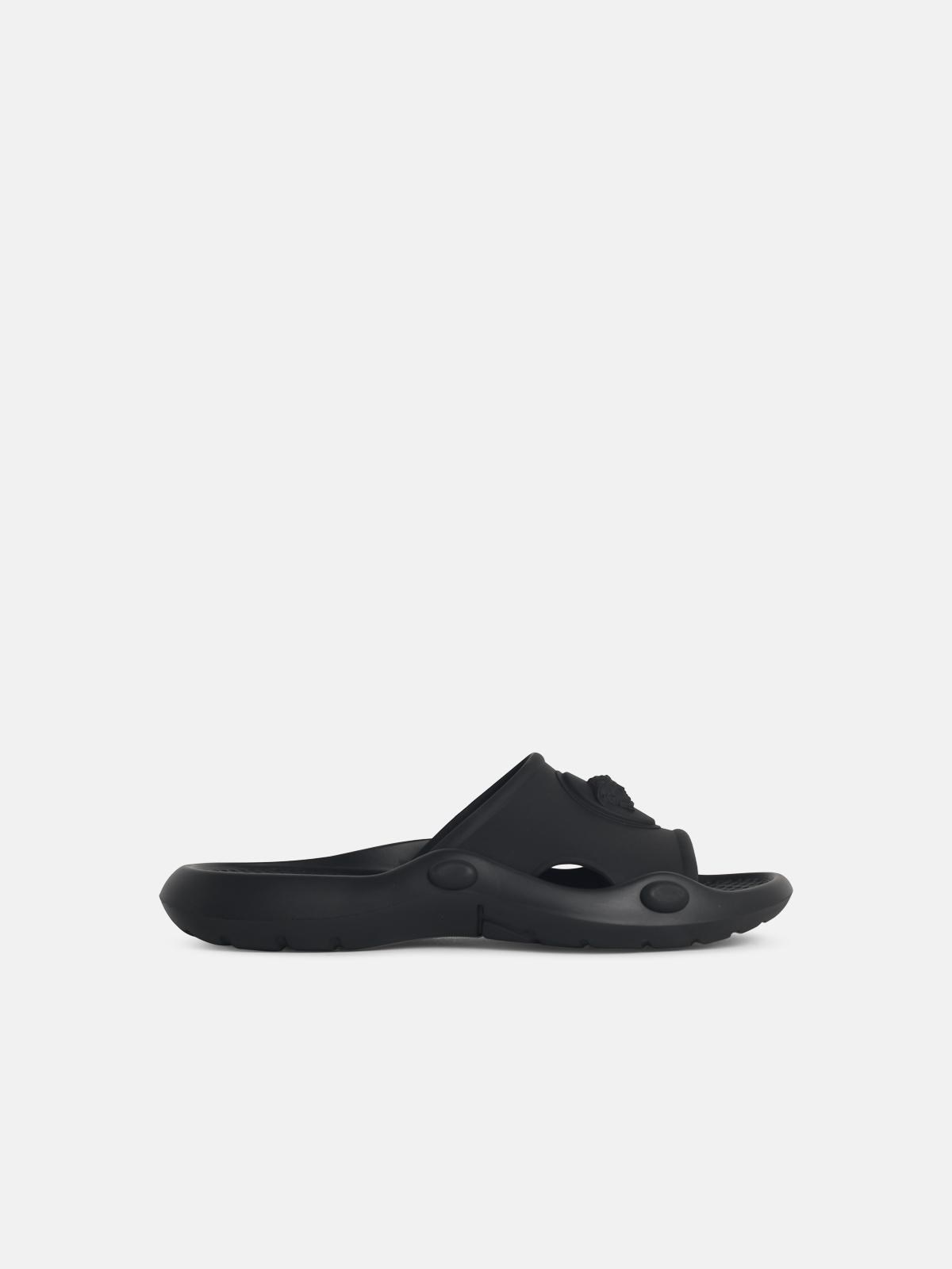 Versace Black Rubber Slippers